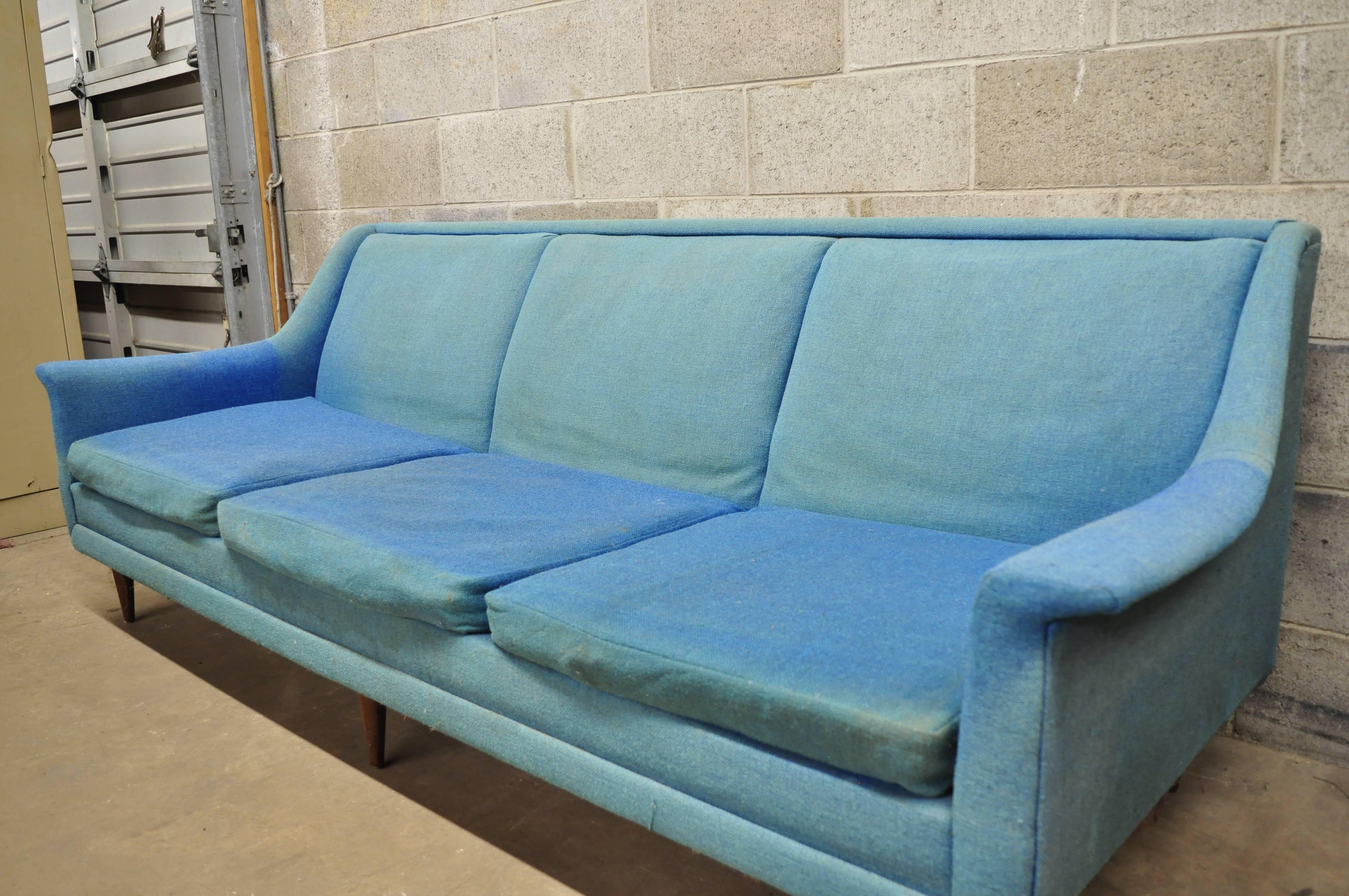 Mid-20th Century Mid-Century Modern Kroehler Curved Arm Sculptural Sofa, Adrian Pearsall Style