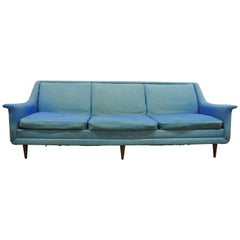 Retro Mid-Century Modern Kroehler Curved Arm Sculptural Sofa, Adrian Pearsall Style