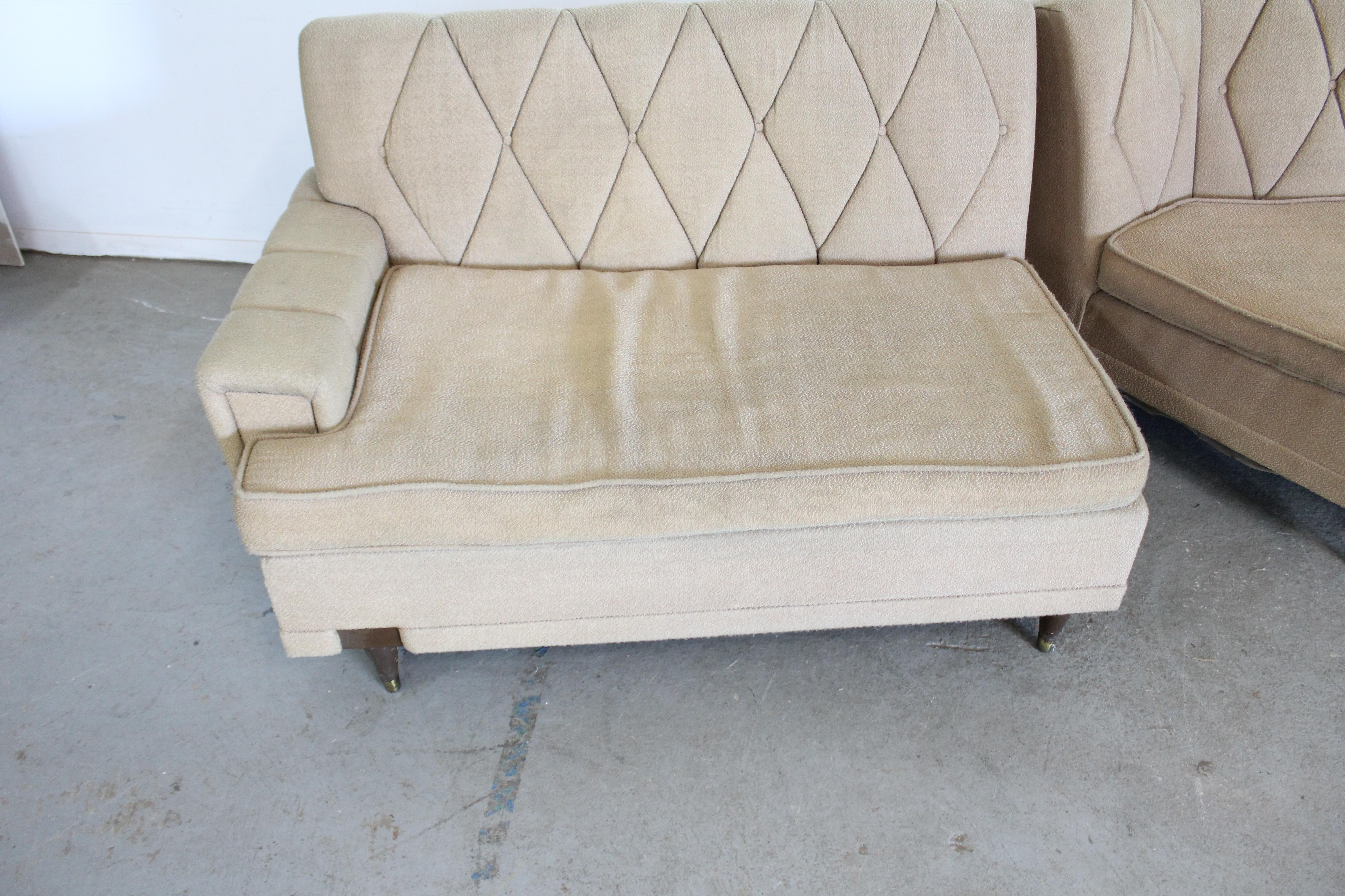 Mid-Century Modern Kroehler Smartset Design Modular 4-Piece Sectional Sofa 3
