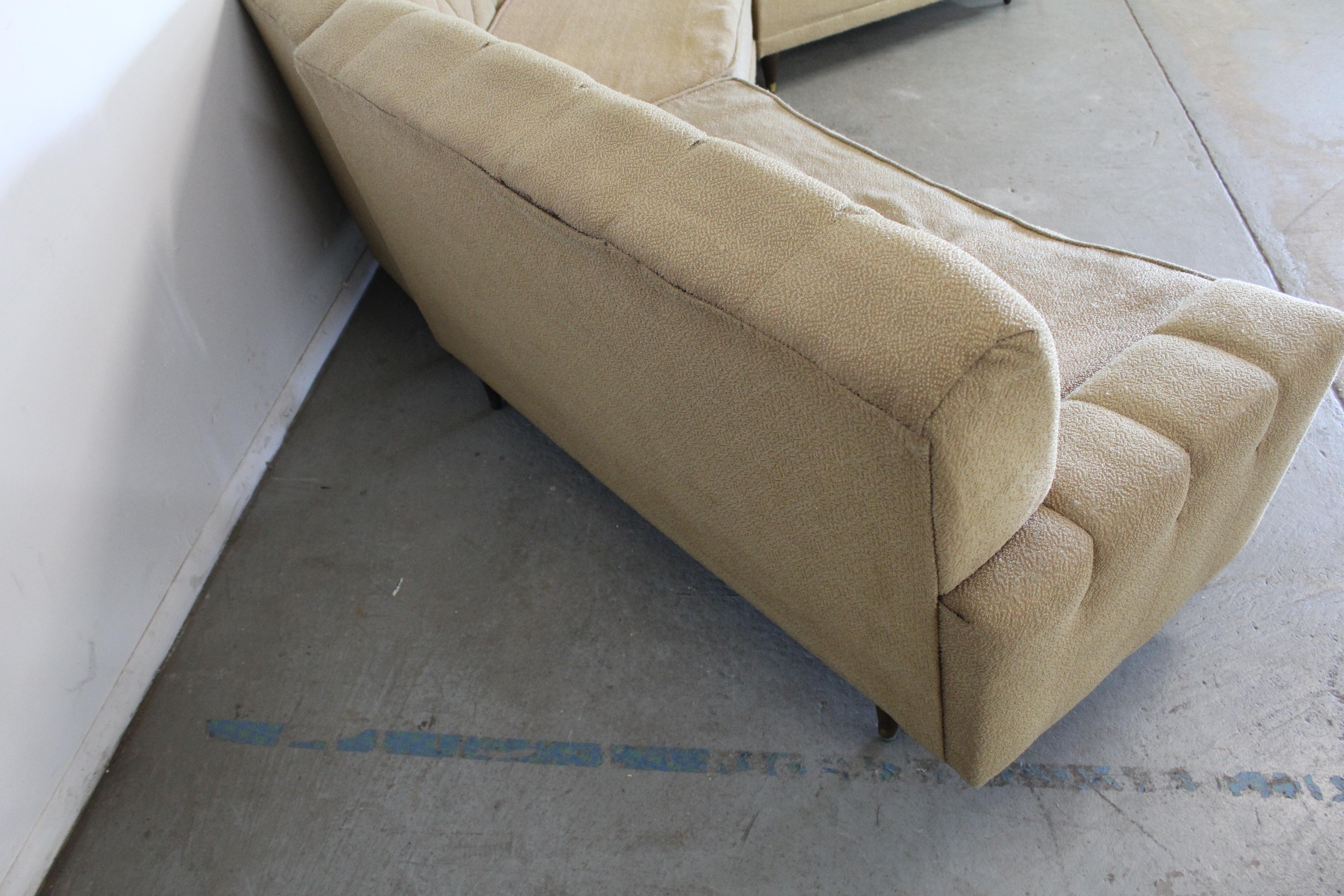 American Mid-Century Modern Kroehler Smartset Design Modular 4-Piece Sectional Sofa