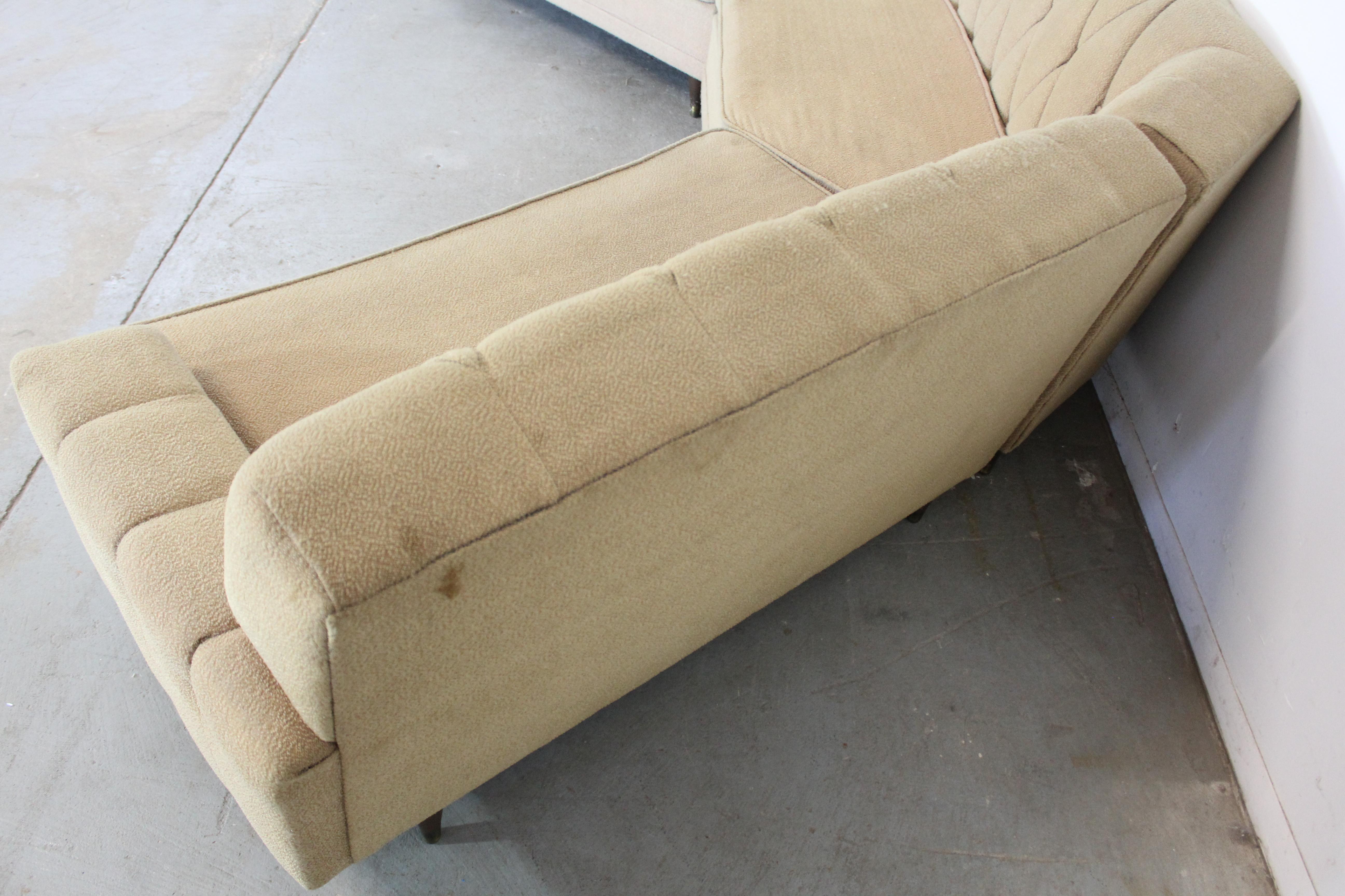 Mid-Century Modern Kroehler Smartset Design Modular 4-Piece Sectional Sofa In Good Condition In Wilmington, DE