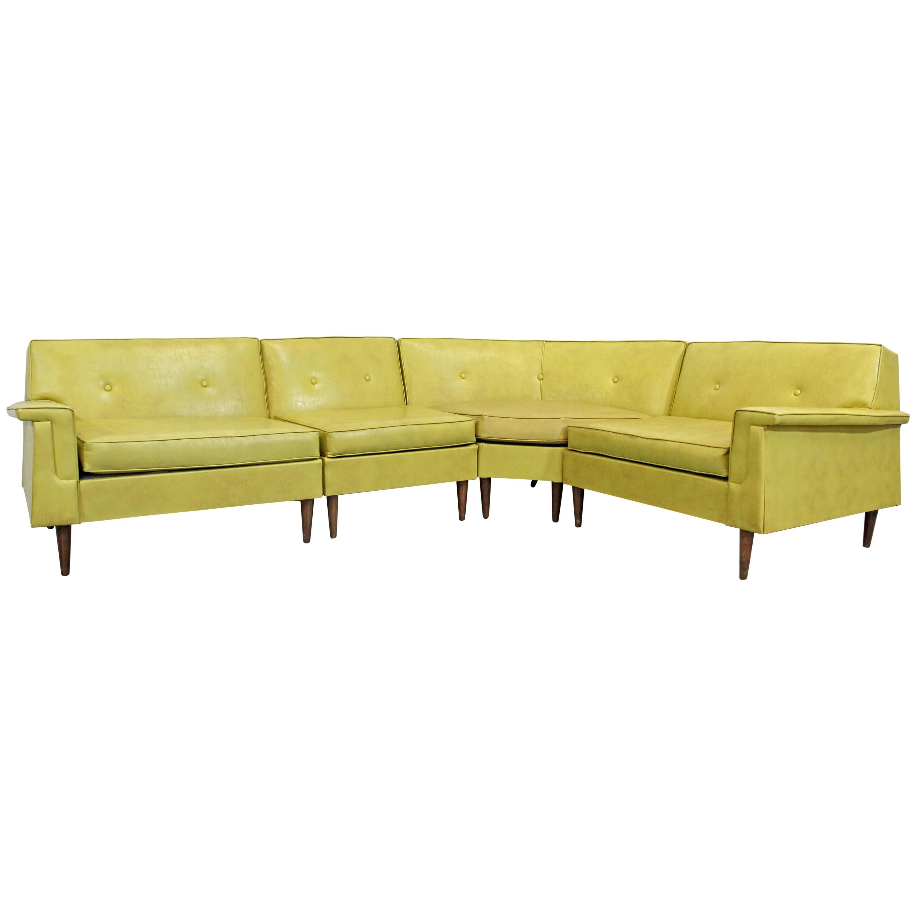 Mid-Century Modern Kroehler Smartset Design Modular 4-Piece Sectional Sofa