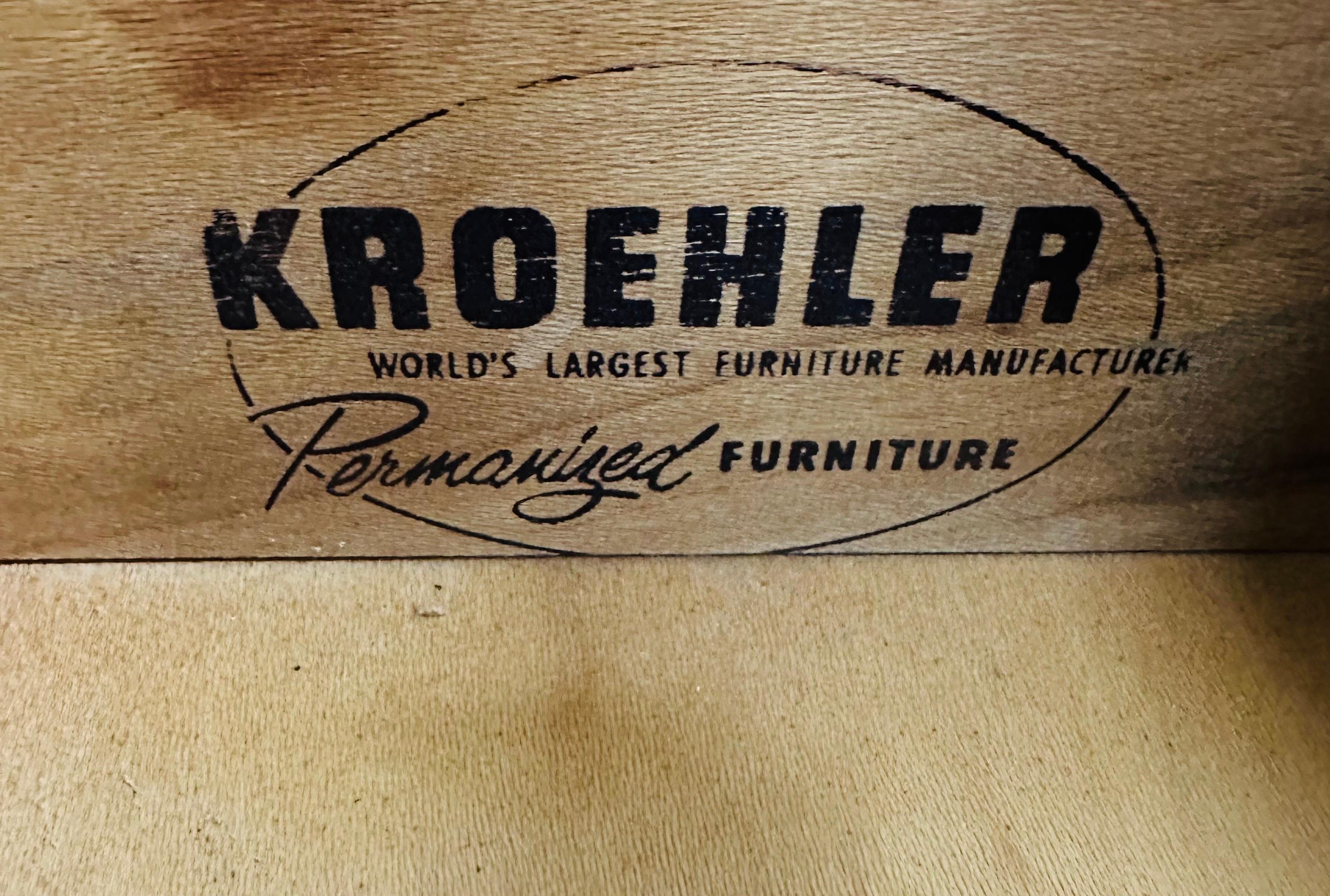 Mid-Century Modern Kroehler Walnut Bachelor Chests - Set of 2 2