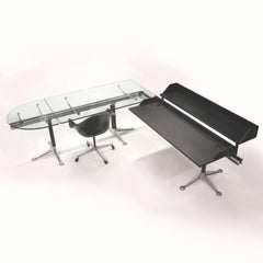 Mid-Century Modern L-Shaped Executive Desk by Bruce Burdick for Herman Miller