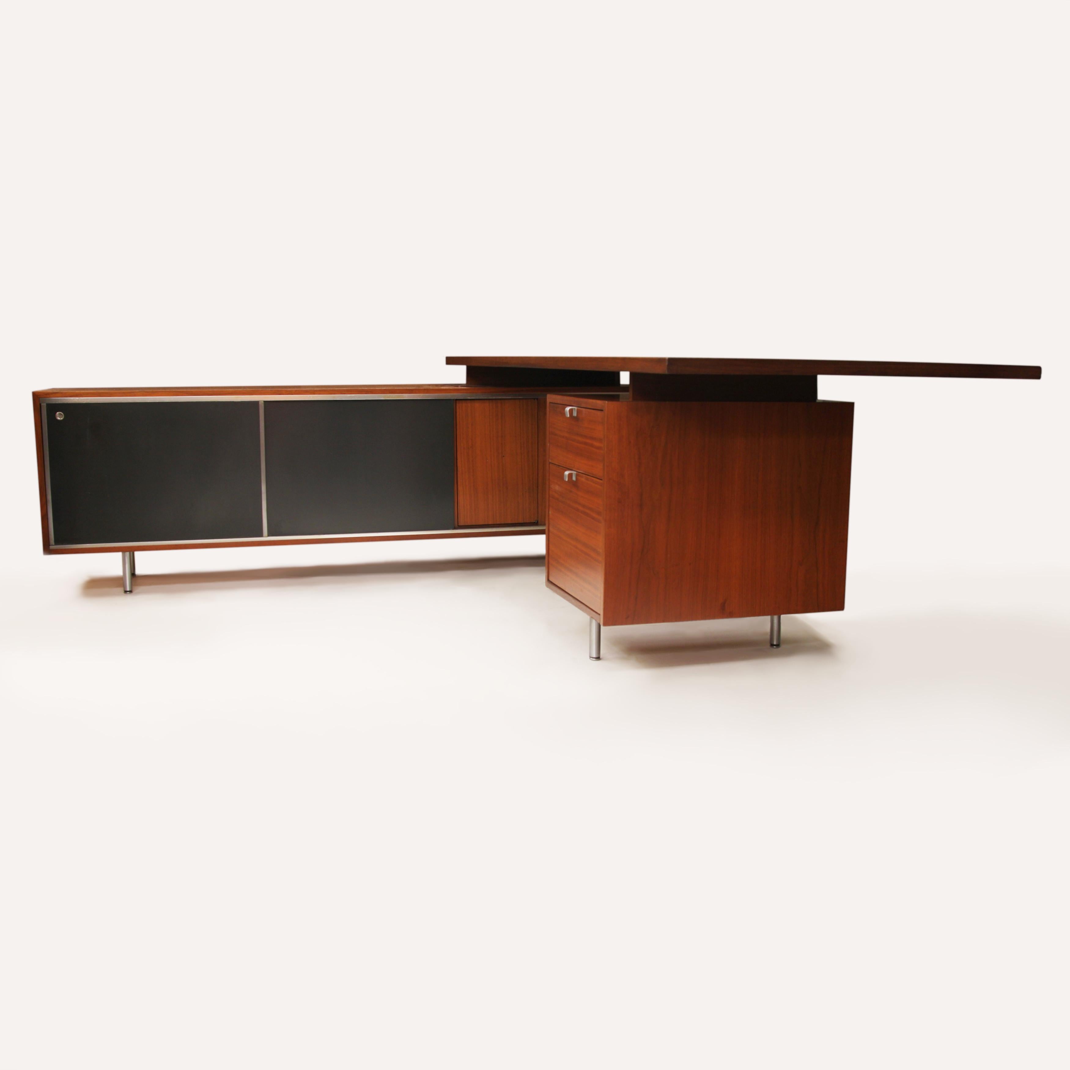 Mid-Century Modern Mid Century Modern L-Shaped Executive Desk by George Nelson for Herman Miller