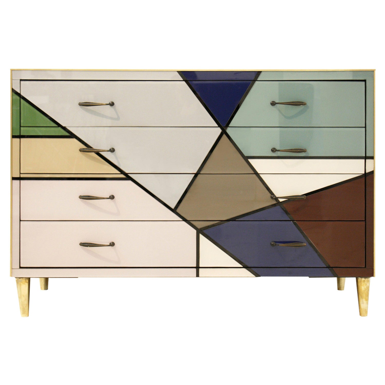 Mid Century Modern L A Studio Murano Glass Italian Sideboard