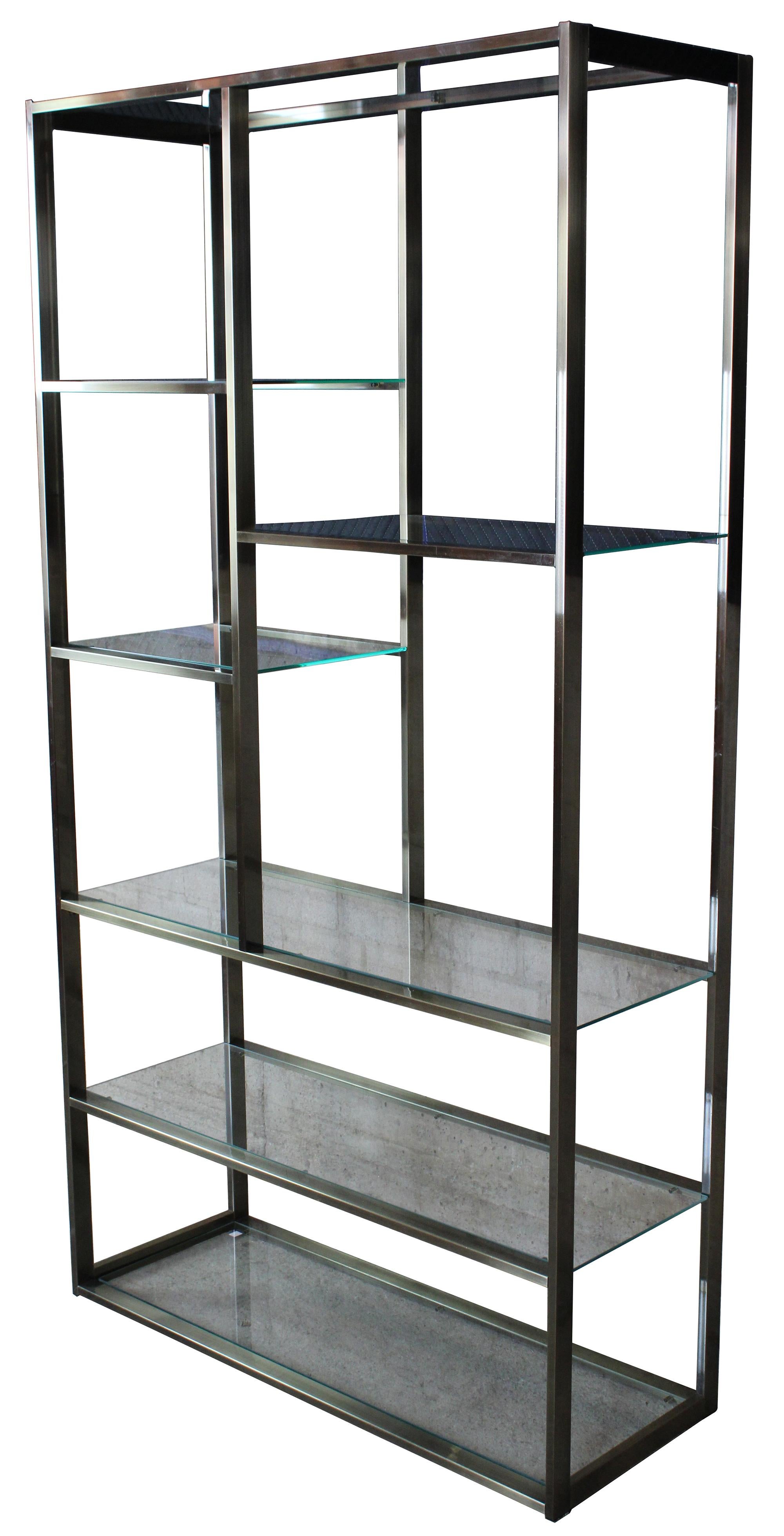 glass etagere display