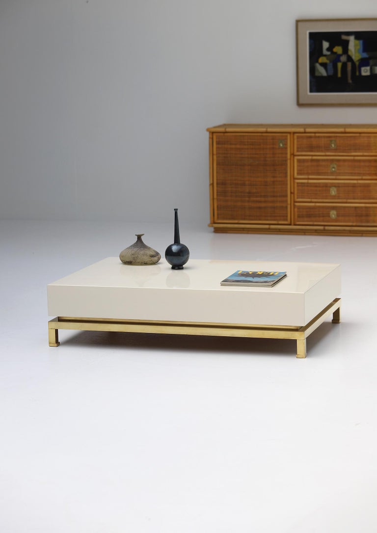 MidCentury Modern Lacquered Coffee Table Designed by Guy Lefevre in