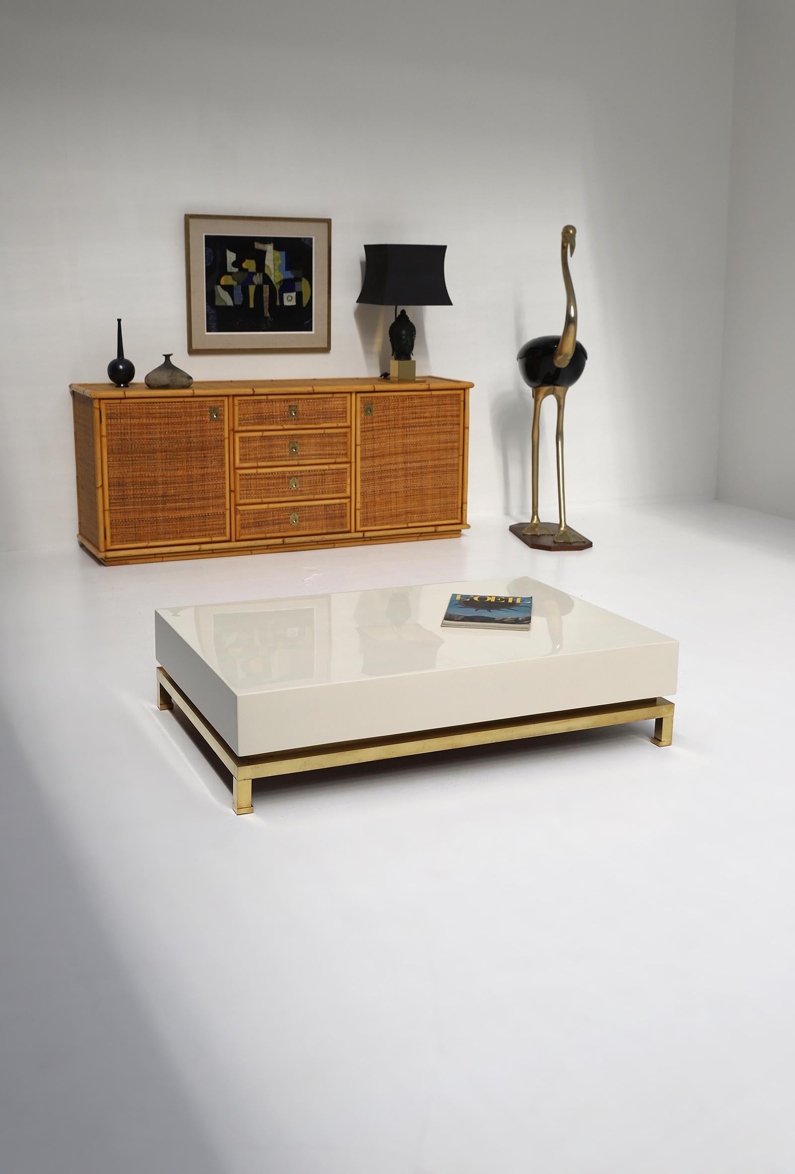 Mid-Century Modern Lacquered Coffee Table Designed by Guy Lefevre in the 1970s In Good Condition In Antwerpen, Antwerp