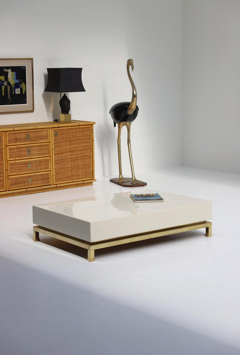 Mid-Century Modern Lacquered Coffee Table Designed by Guy Lefevre in the 1970s For Sale 1