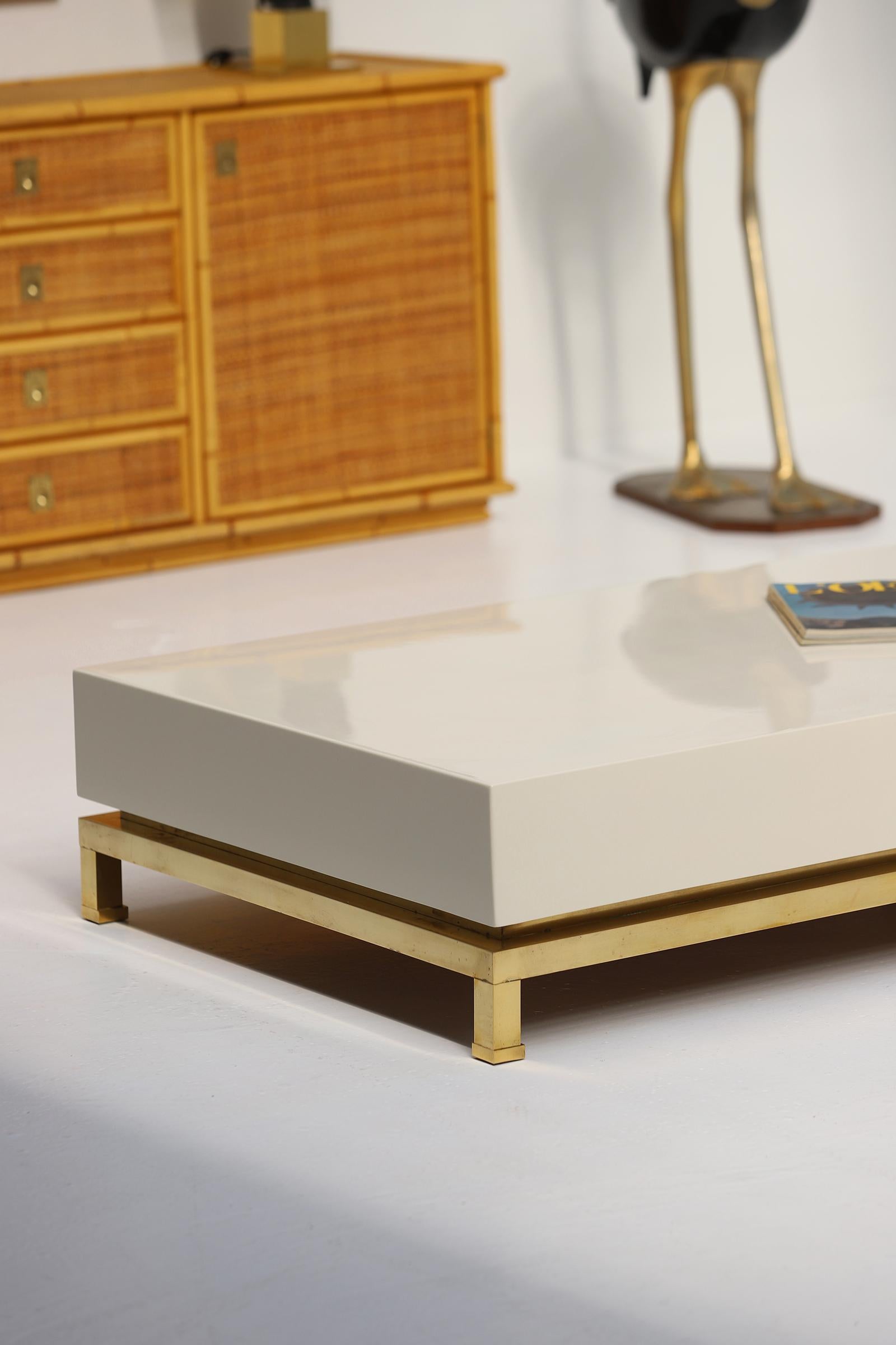 Mid-Century Modern Lacquered Coffee Table Designed by Guy Lefevre in the 1970s 3