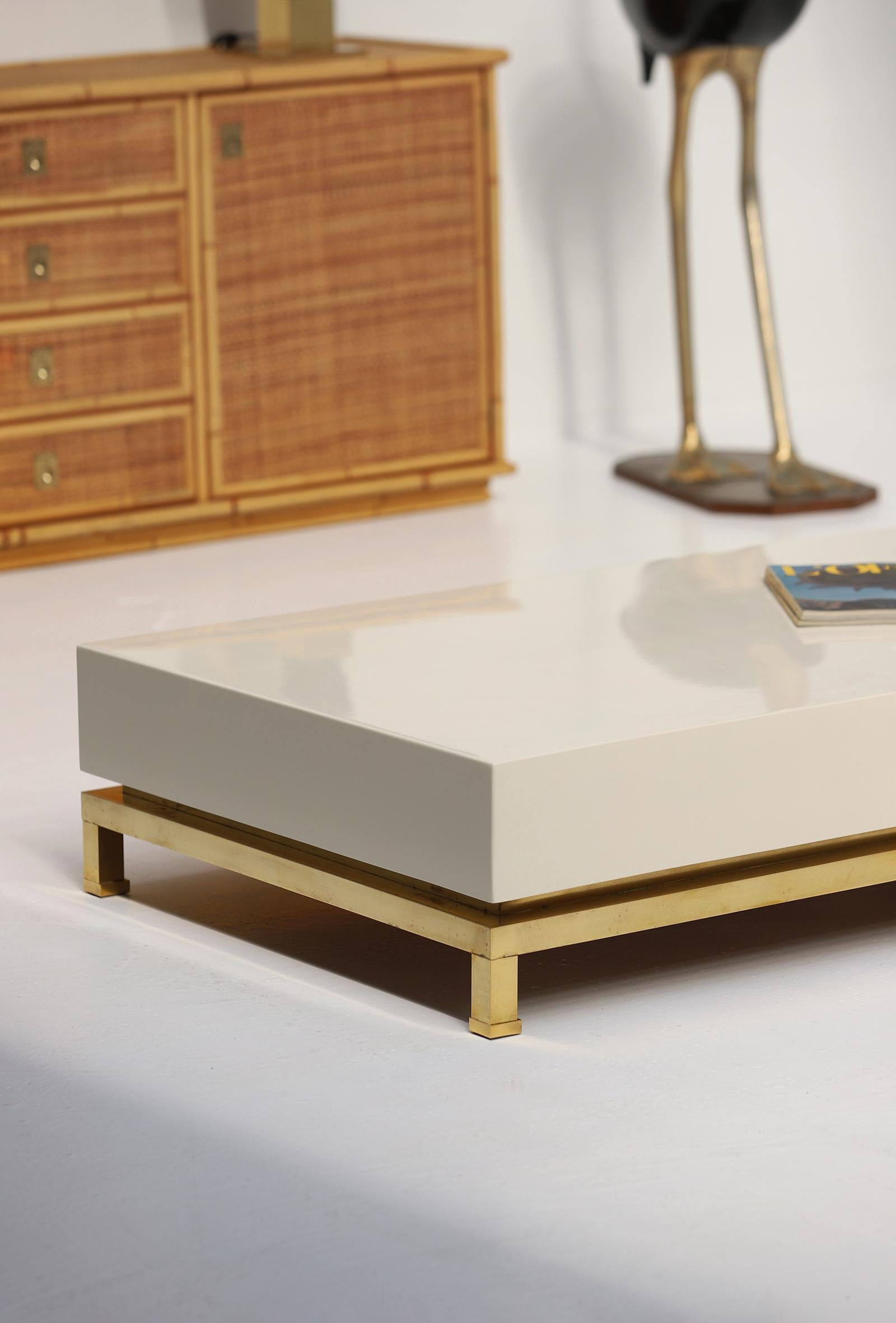 Mid-Century Modern Lacquered Coffee Table Designed by Guy Lefevre in the 1970s 4