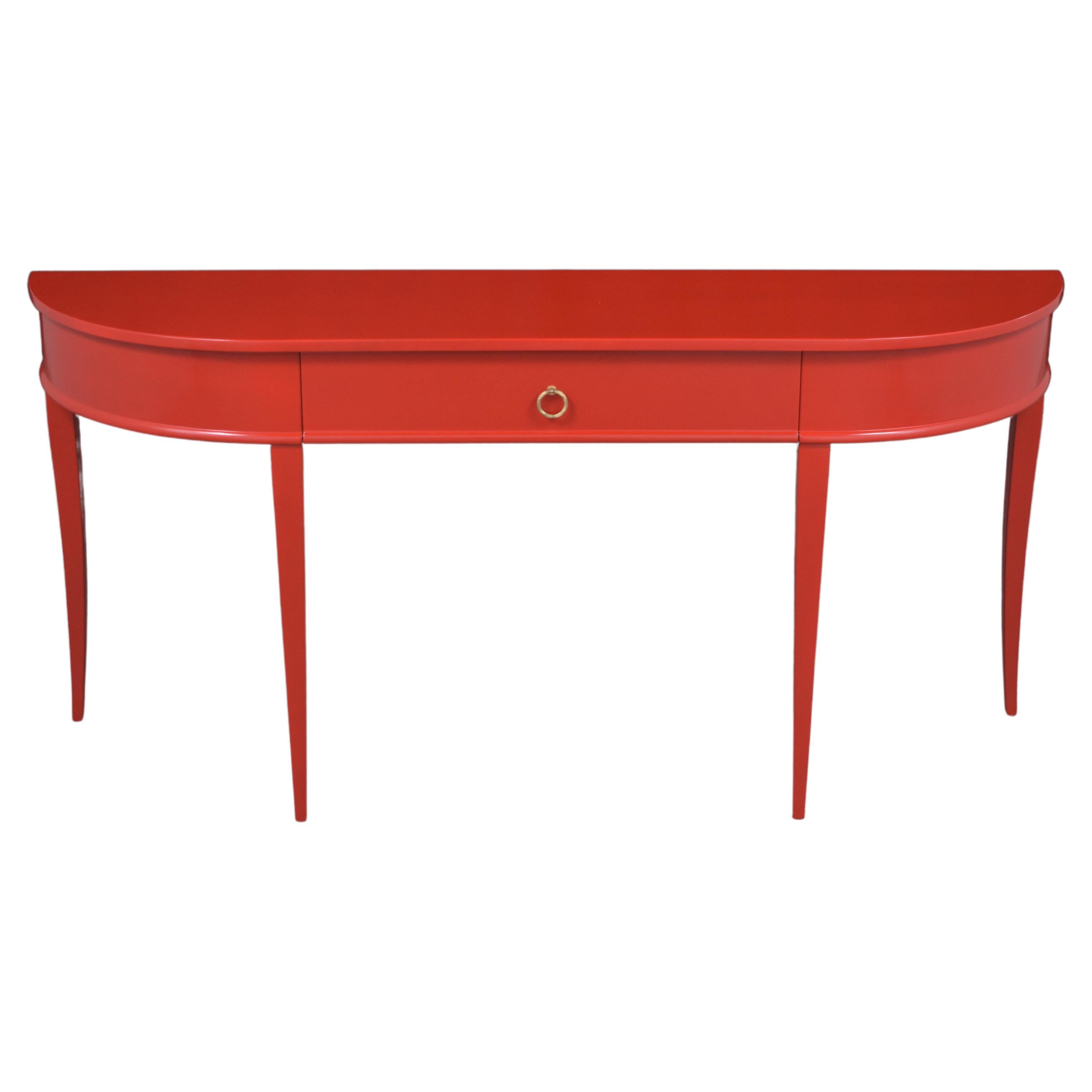 Consola de laca roja de los años 70