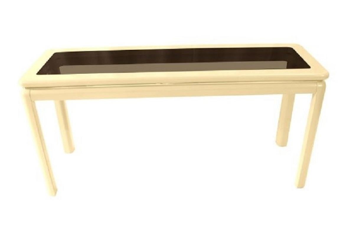 Mid-20th Century Mid-Century Modern Lacquered Console Table Lane Furniture For Sale