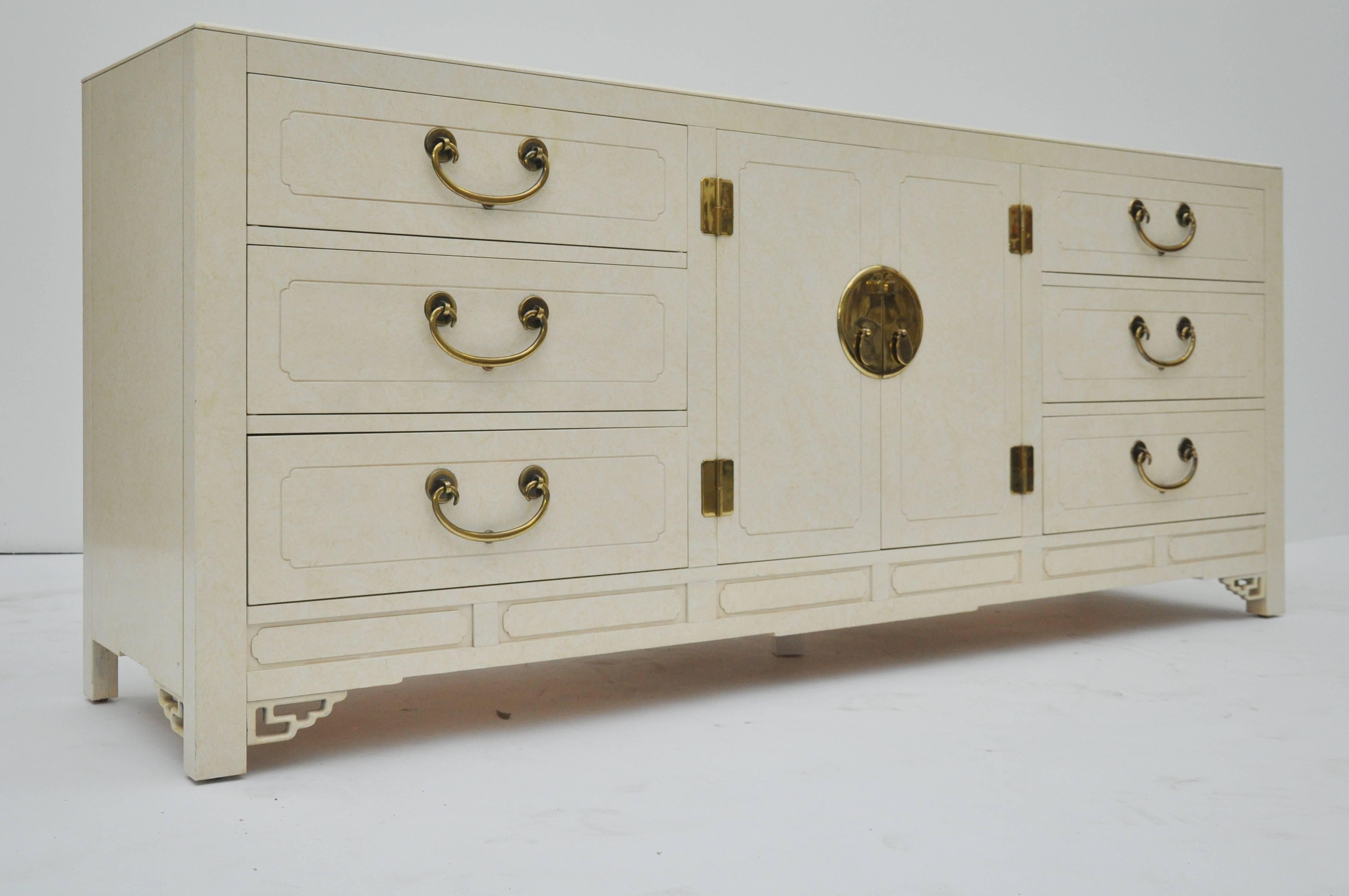 Brass Mid-Century Modern Lacquered Dresser