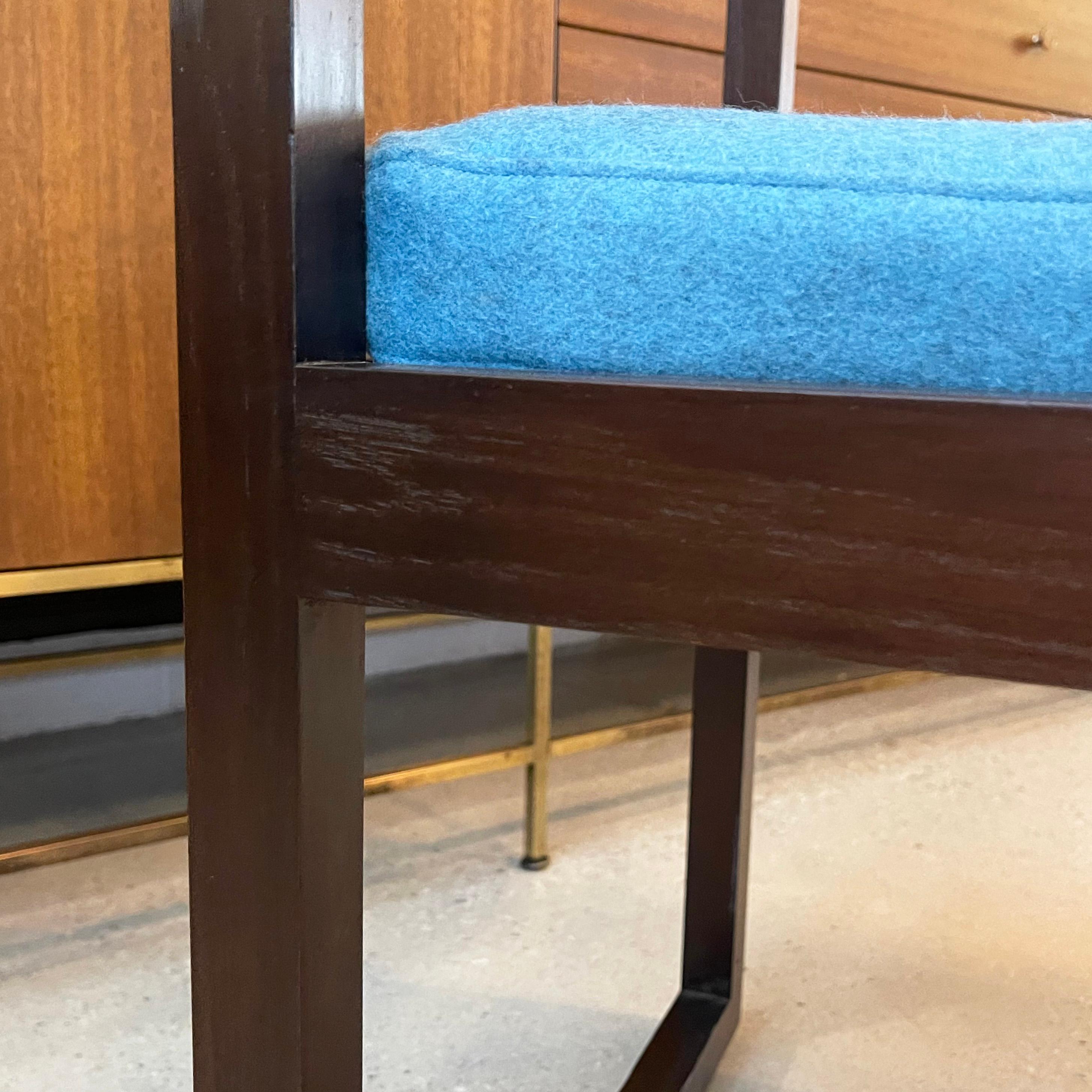 Mid Century Modern Lacquered Mahogany Bench For Sale 4
