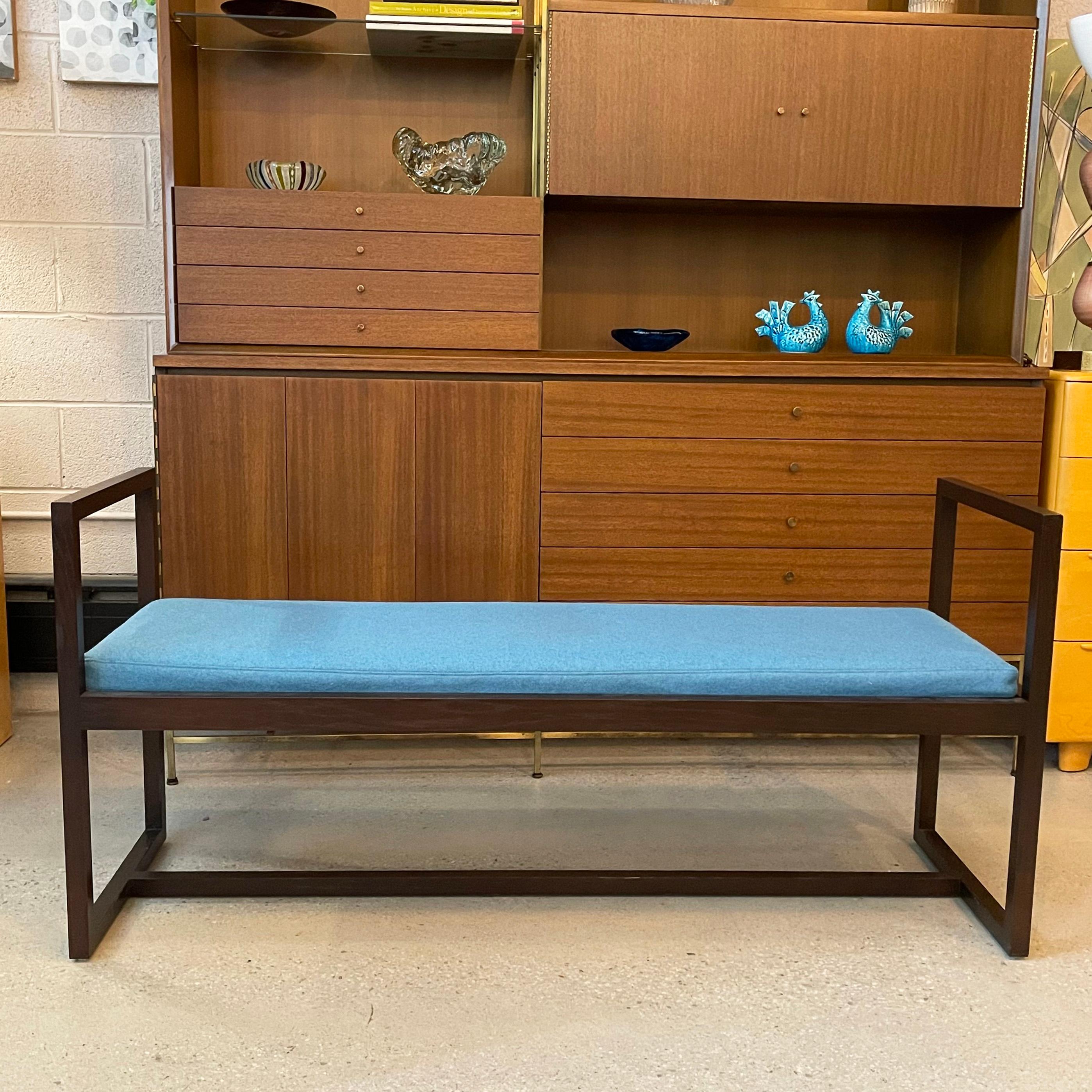 Mid-Century Modern Mid Century Modern Lacquered Mahogany Bench For Sale