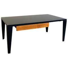 Mid-Century Modern Lacquered Maple Coffee Table with Drawer Mid-Century Modern Lacquered Maple Coffee Table with Drawer