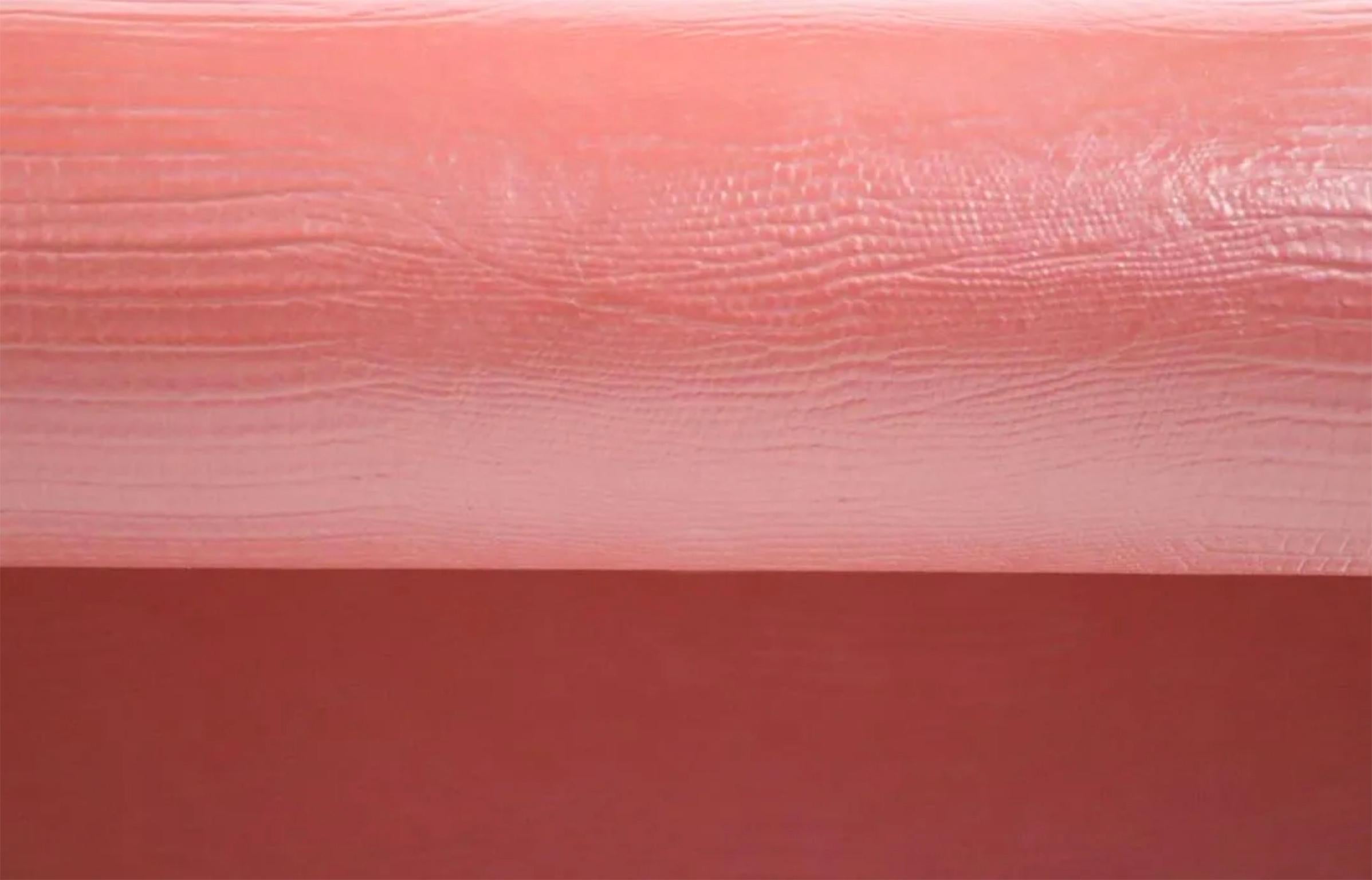 Moderner lackierter roter Ziegenleder-Esstisch Karl Springer aus der Mitte des Jahrhunderts im Zustand „Gut“ im Angebot in BROOKLYN, NY