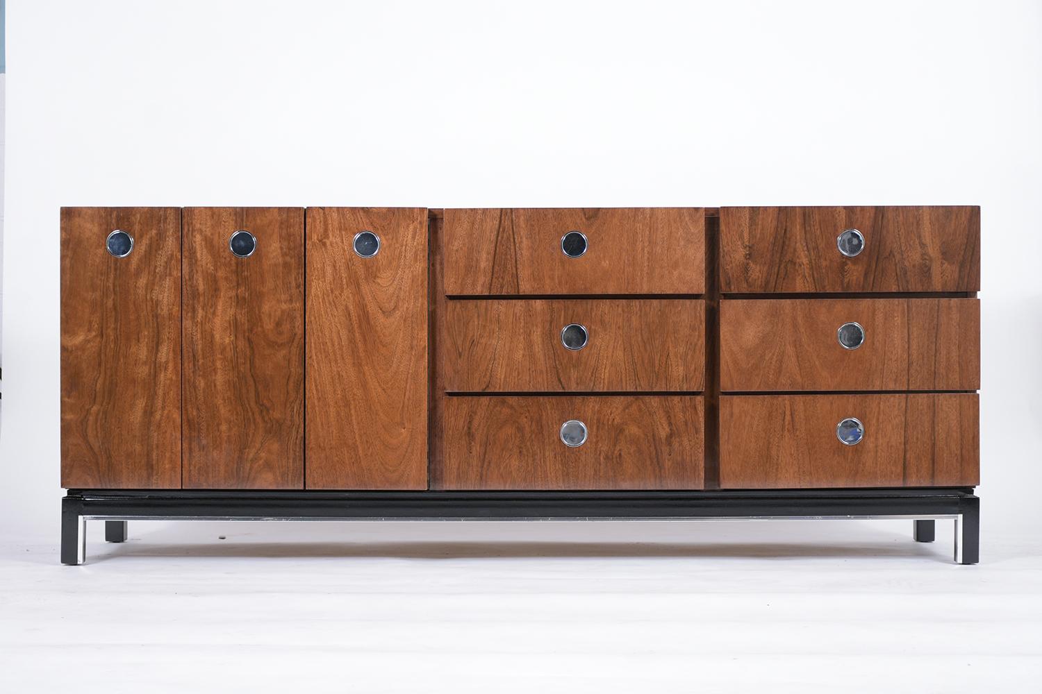 American Mid-Century Modern Lacquered Walnut Dresser