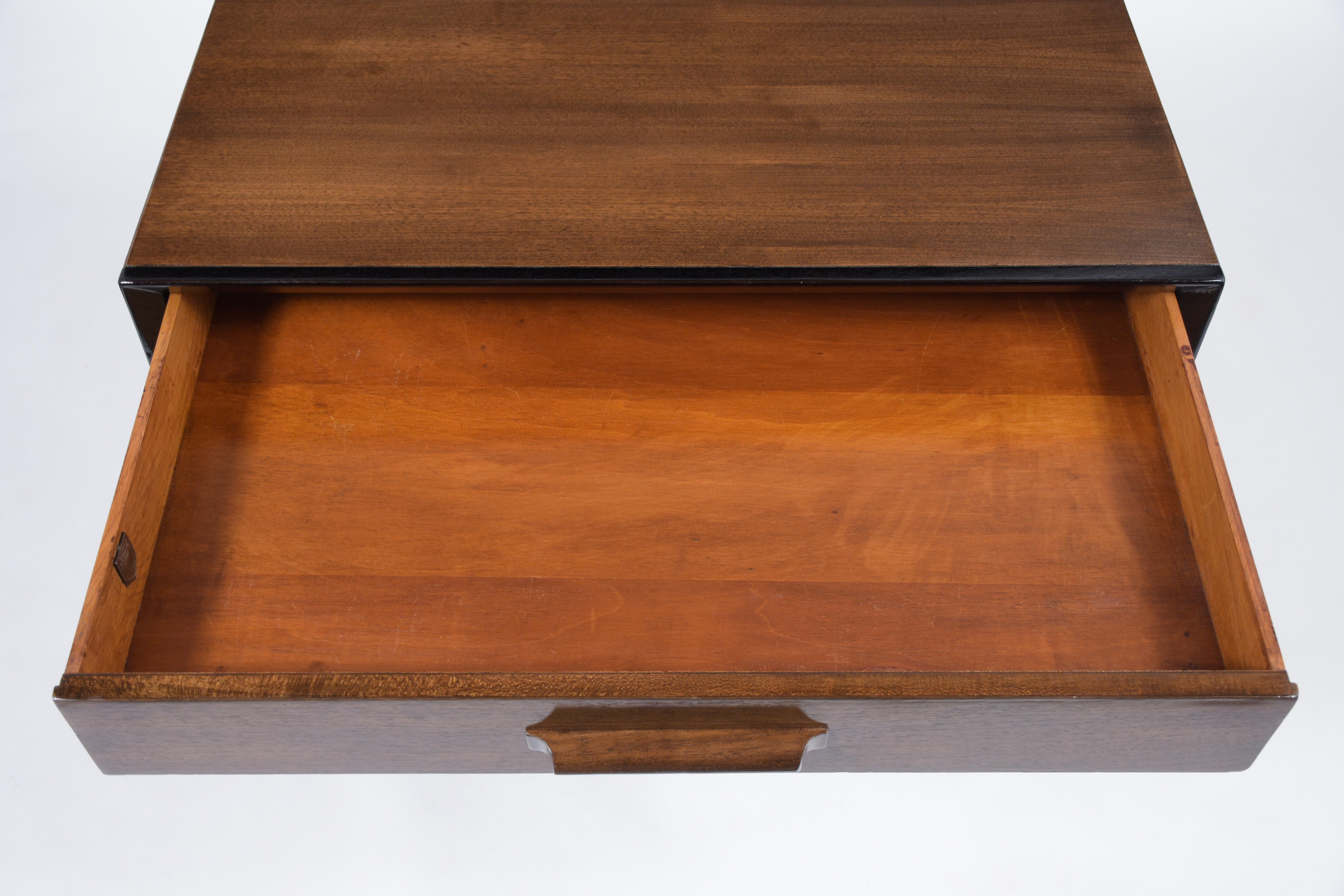 Hand-Crafted Mid-Century Modern Lacquered Writing Desk