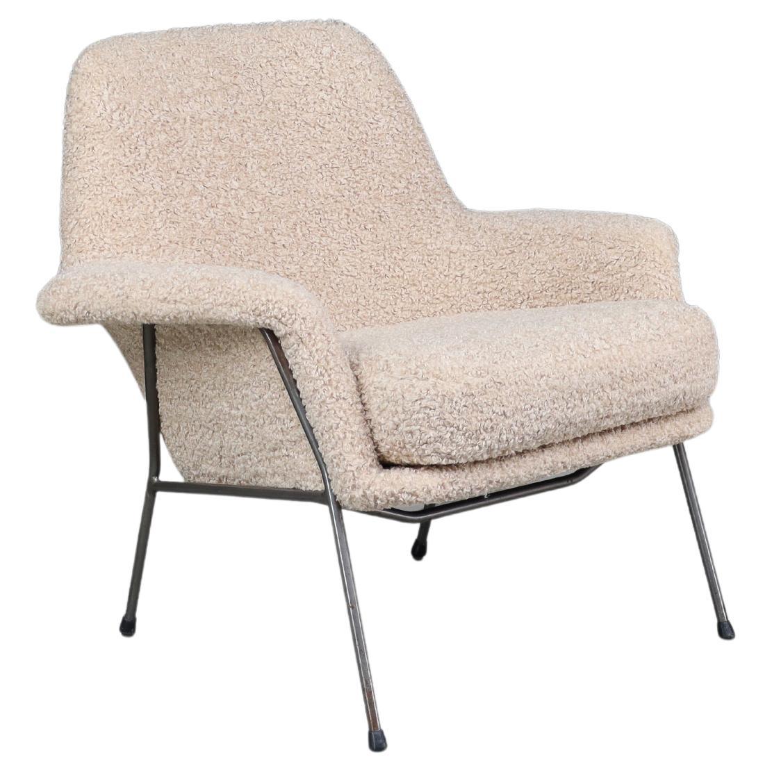 Mid-Century Modern Lady Lounge Chair in Teddy Upholstery, The Netherlands, 1960s