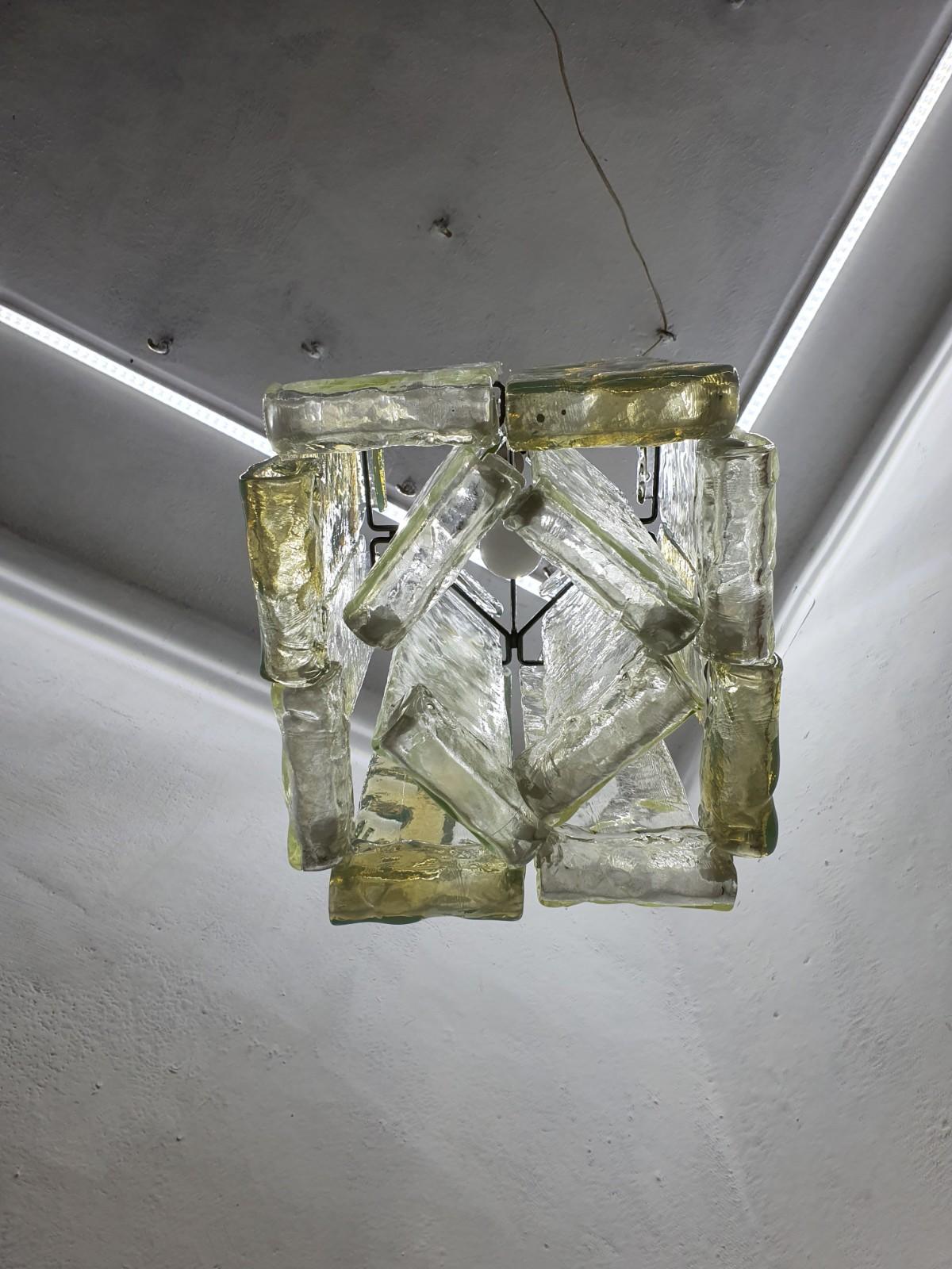 Fait main Lustre « Laguna » de style moderne du milieu du siècle dernier par Fratelli Toso, Renato Toso, 1968