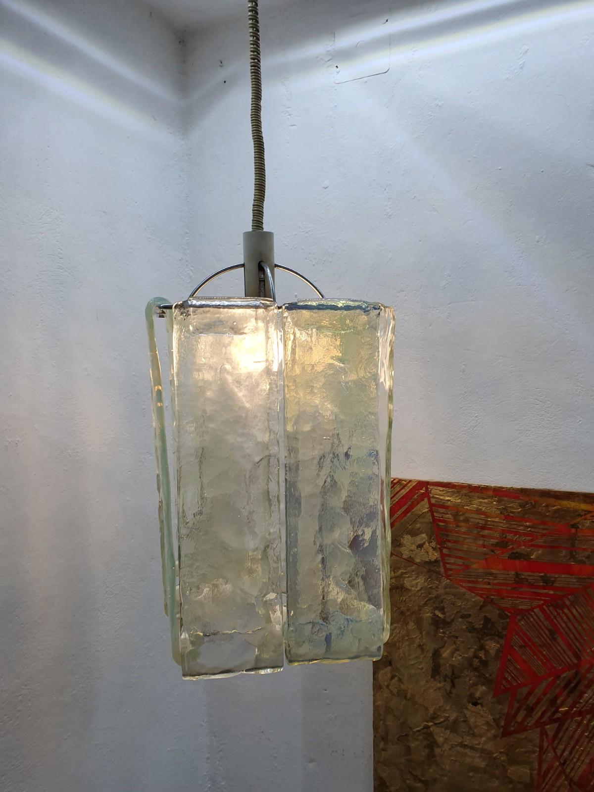 Verre brun Lustre « Laguna » de style moderne du milieu du siècle dernier par Fratelli Toso, Renato Toso, 1968