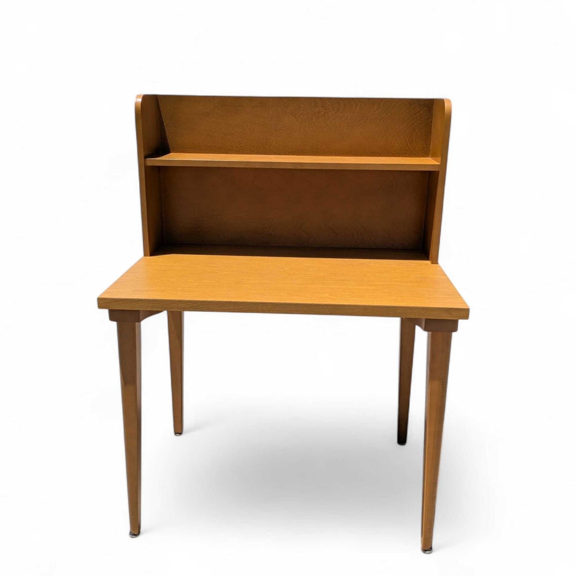 Mid-Century Modern Laminate Desk with Integrated Bookshelf Hutch, Writing Desk For Sale 6