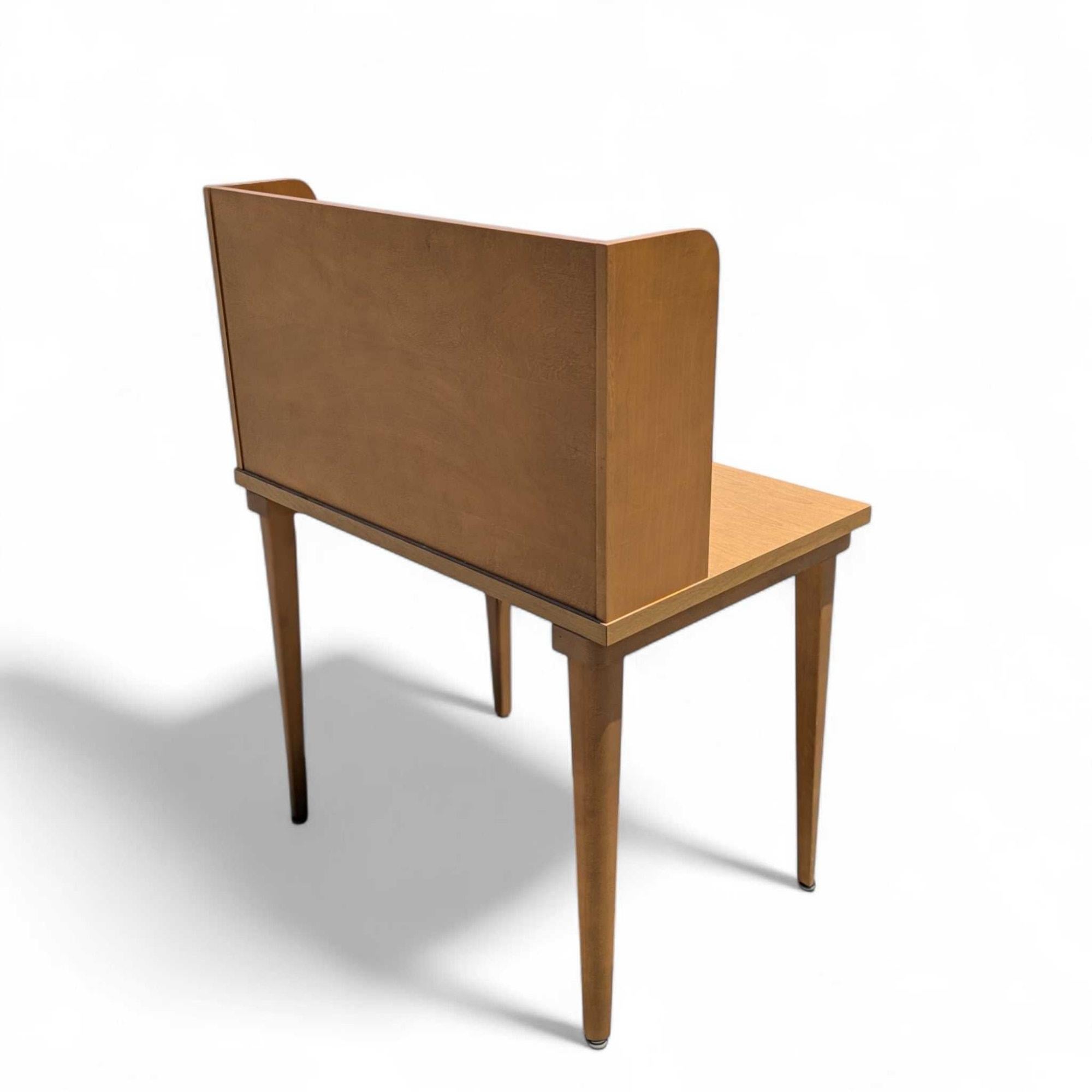 Mid-Century Modern Laminate Desk with Integrated Bookshelf Hutch, Writing Desk In Good Condition For Sale In Rancho Cucamonga, CA