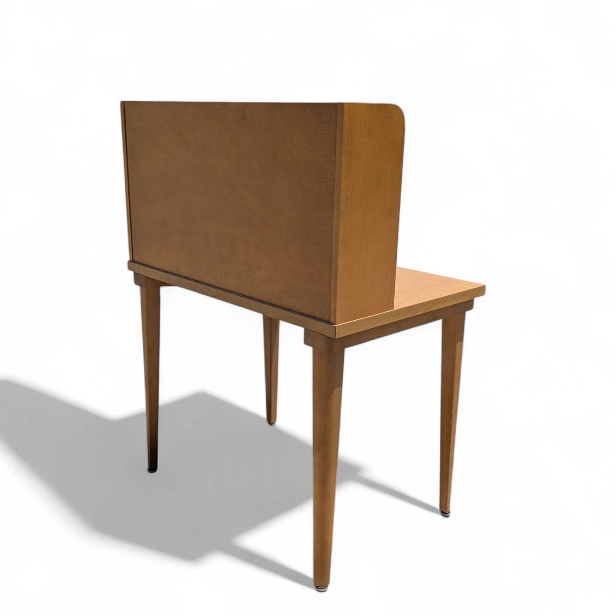 Mid-Century Modern Laminate Desk with Integrated Bookshelf Hutch, Writing Desk For Sale 3