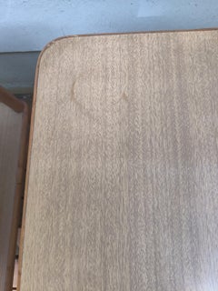 Mid-Century Modern Laminate Formica Top and Rattan End/Side Tables - Set of 2