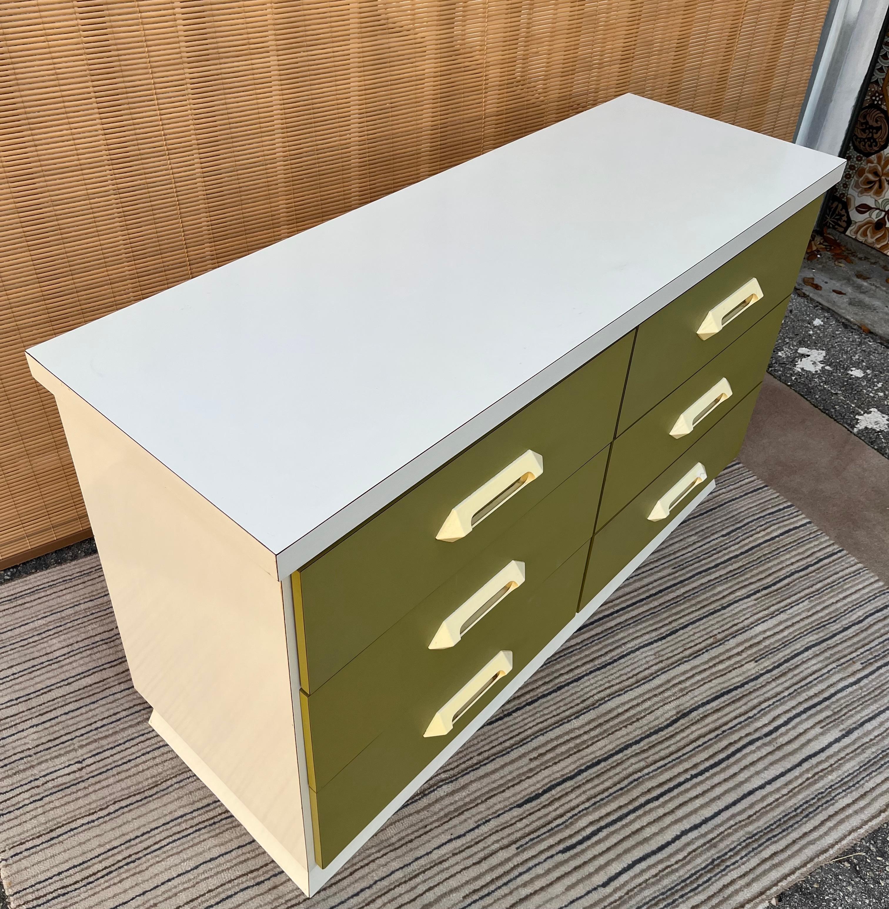 Mid-20th Century Mid Century Modern Laminated Compact Dresser. Circa 1960s  For Sale