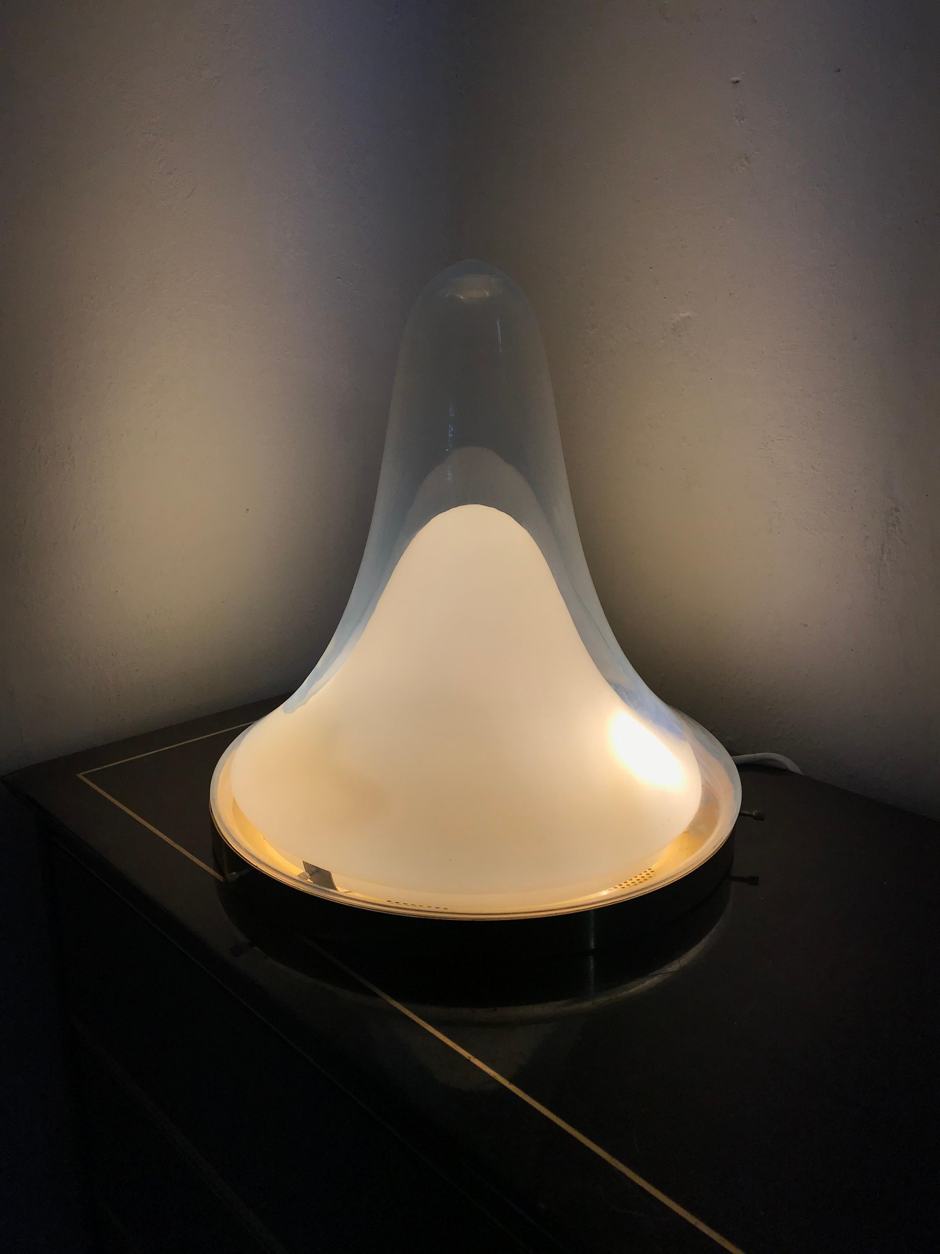 Italian Mid-Century Modern Lamp by Carlo Nason for Mazzega in Murano Glass, circa 1960