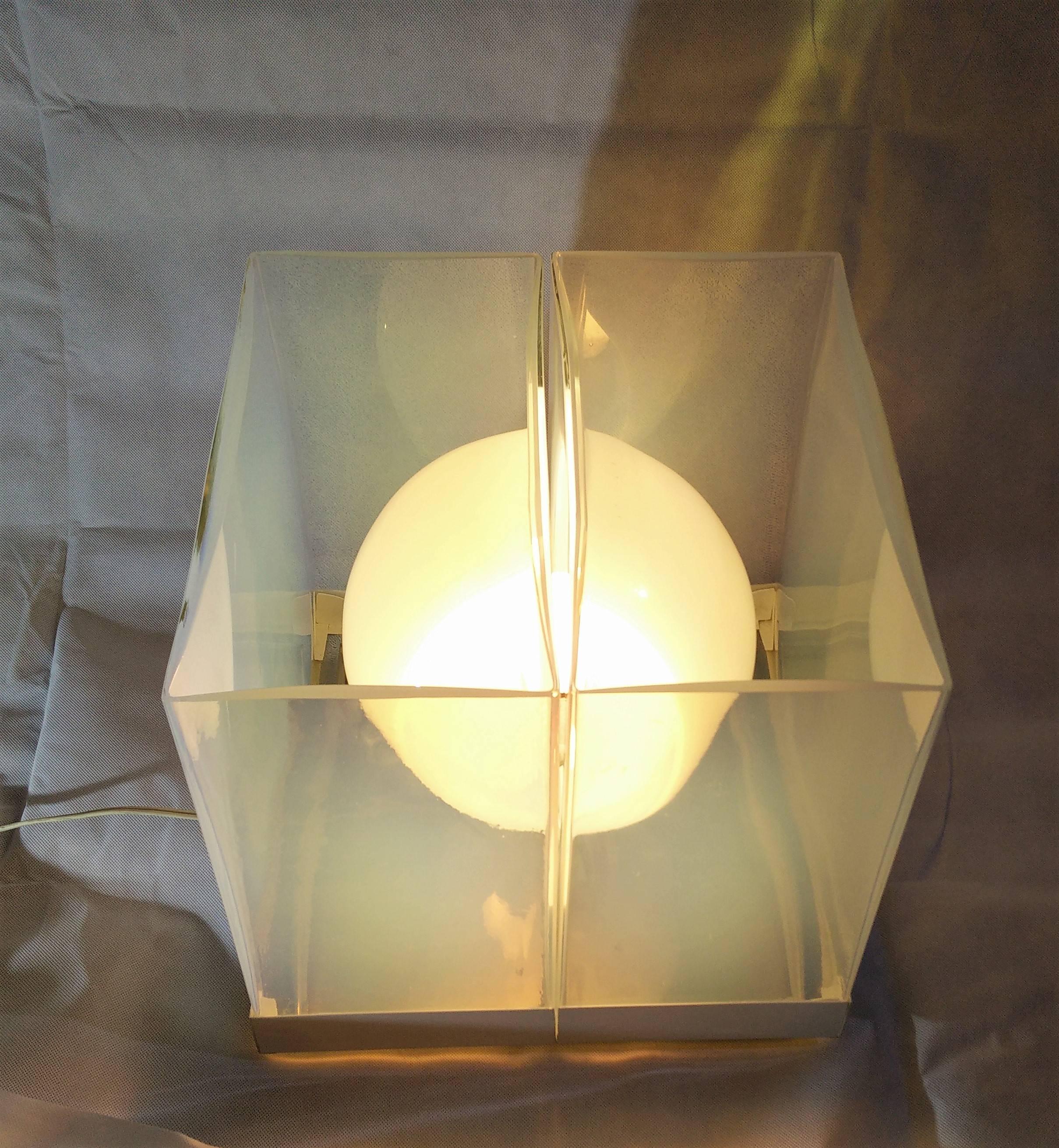 20th Century Mid-Century Modern Lamp by Carlo Nason for Mazzega in Opalescent Murano Glass