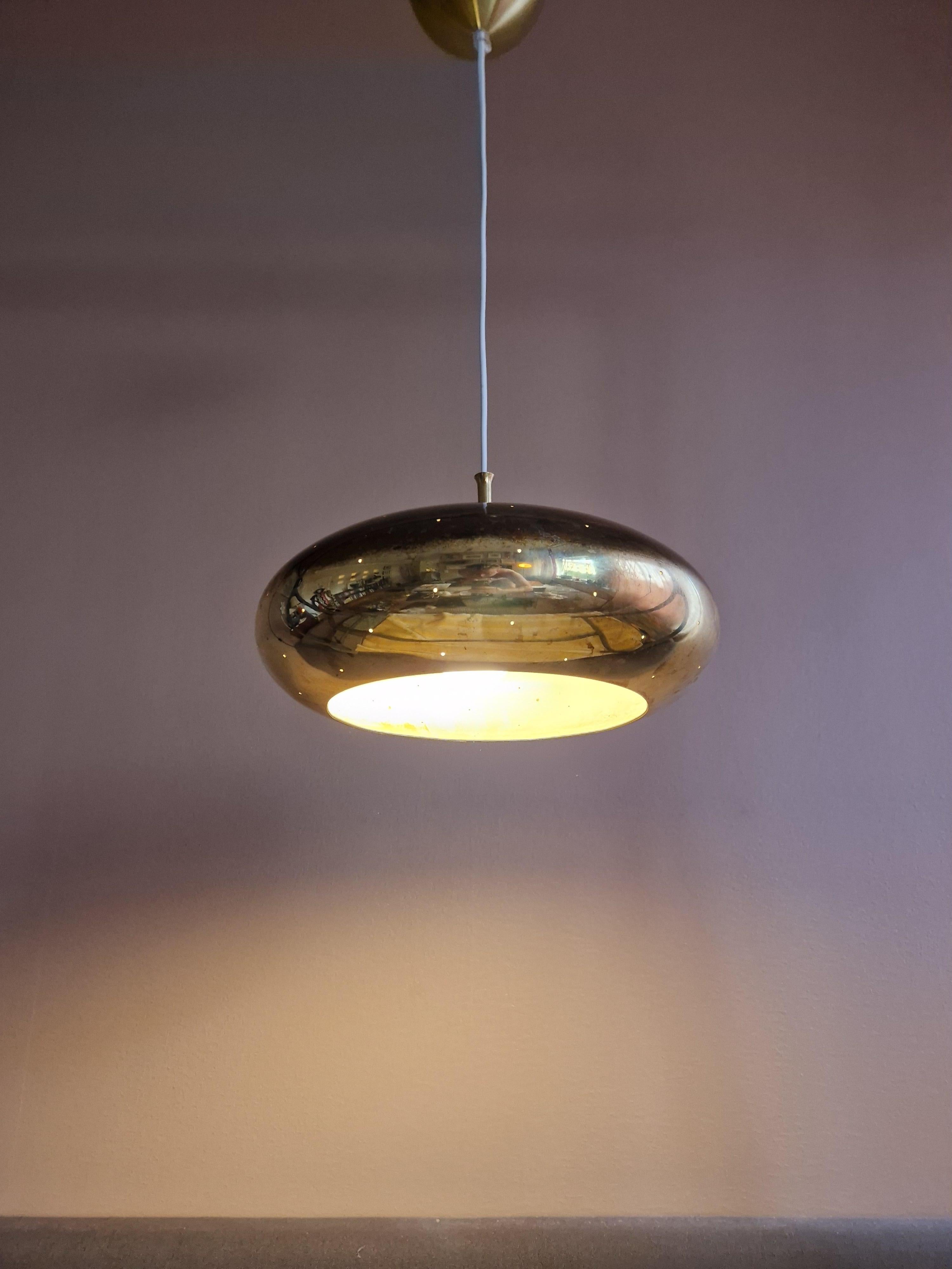 Mid Century Modern Lamp, Falkenbergs, 1960s, Brass In Good Condition For Sale In Stockholm, SE