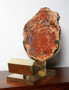 Lámpara moderna de mediados de siglo en madera petrificada by Ado Chale