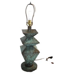 Retro Mid Century /Modern  Lamp  Patinated steel  ( Brancusi )