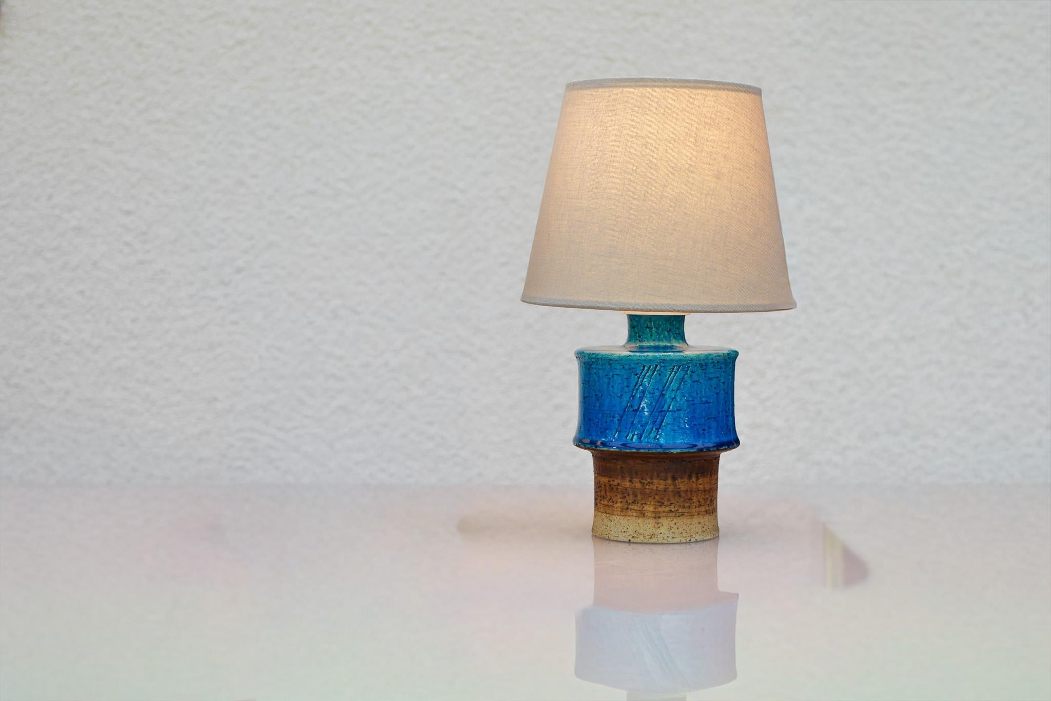 Lampe de table en poterie du milieu du siècle par Inger Persson Rörstrand, Suède en vente 2