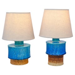 Mid-century modern lamp pottery table lamps by Inger Persson Rörstrand, Sweden