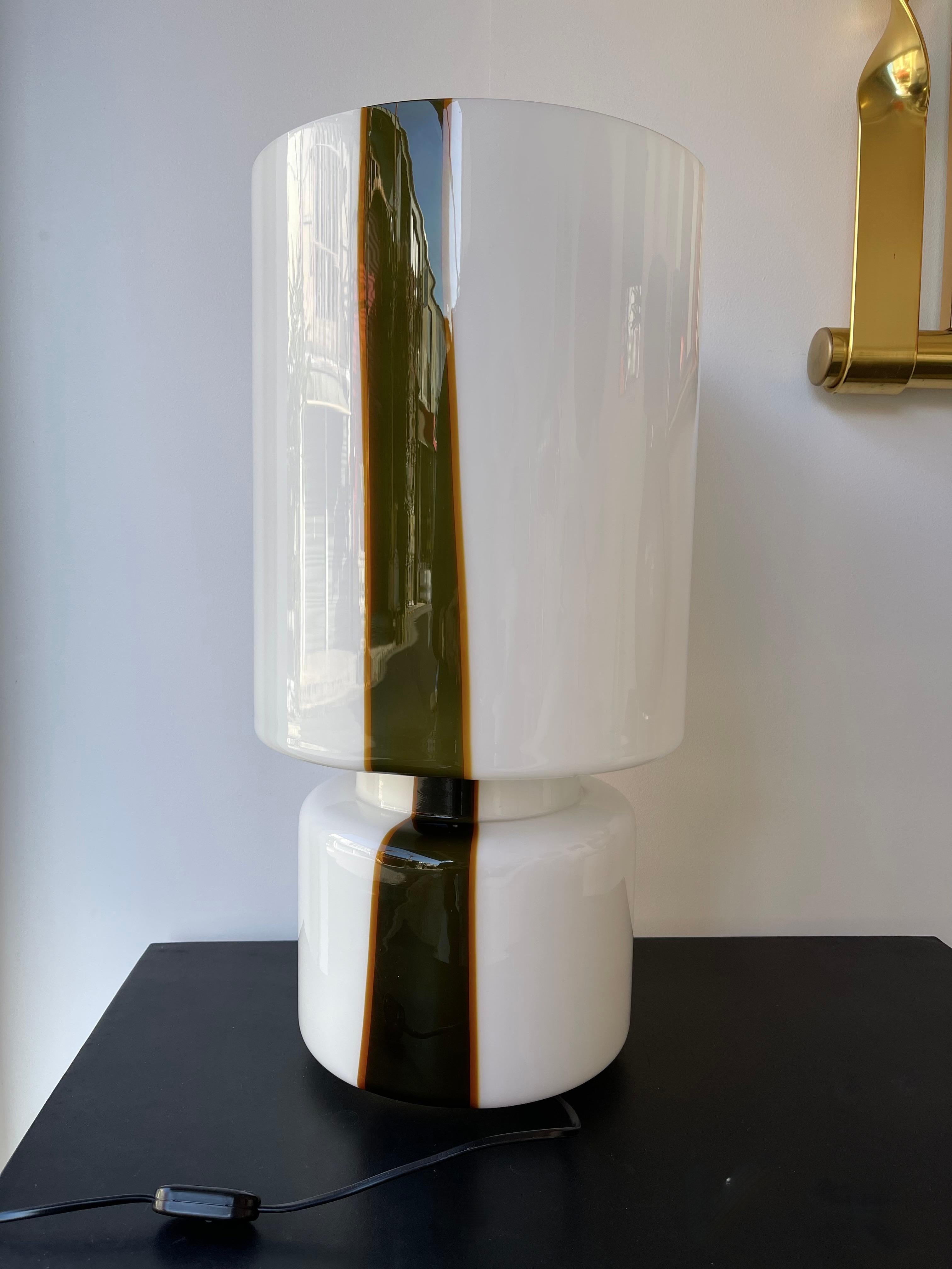 Mid-Century Modern Lamp Stripe Murano Glass Glass by Missoni, Italy, 1970s 6
