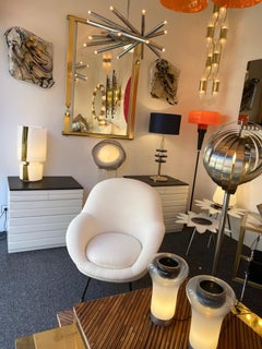 Lampe moderne du milieu du siècle dernier en verre de Murano à rayures par Missoni, Italie, 1970