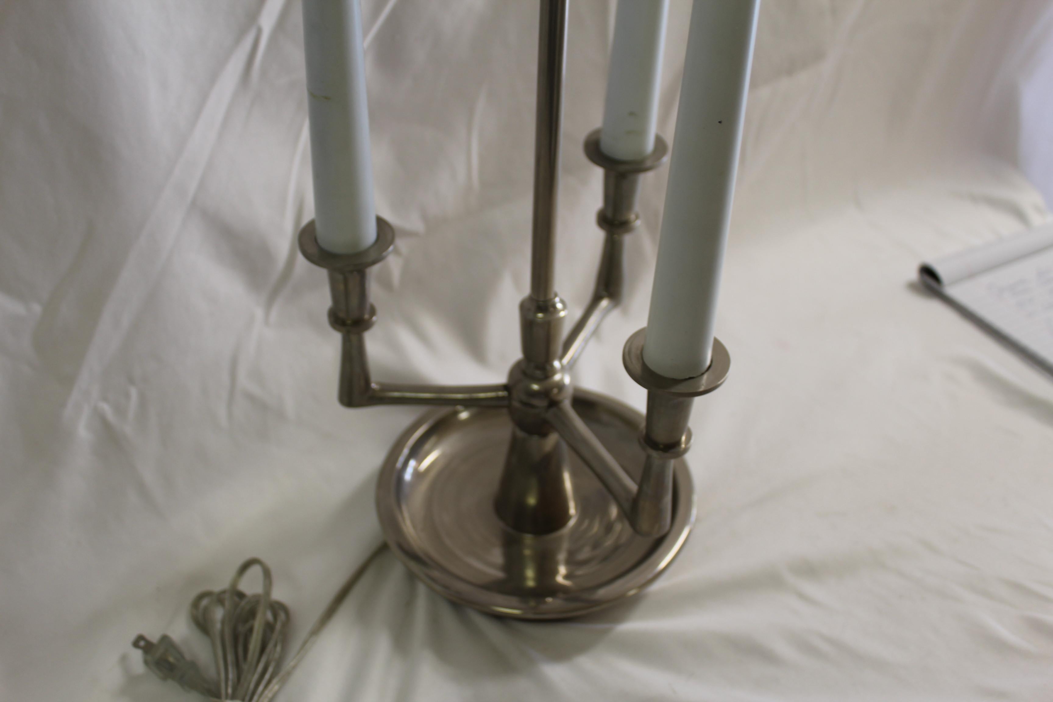 Mid-Century Modern Mid Century/Modern Lamp with 3 Lights Hi-Pol Nickel For Sale