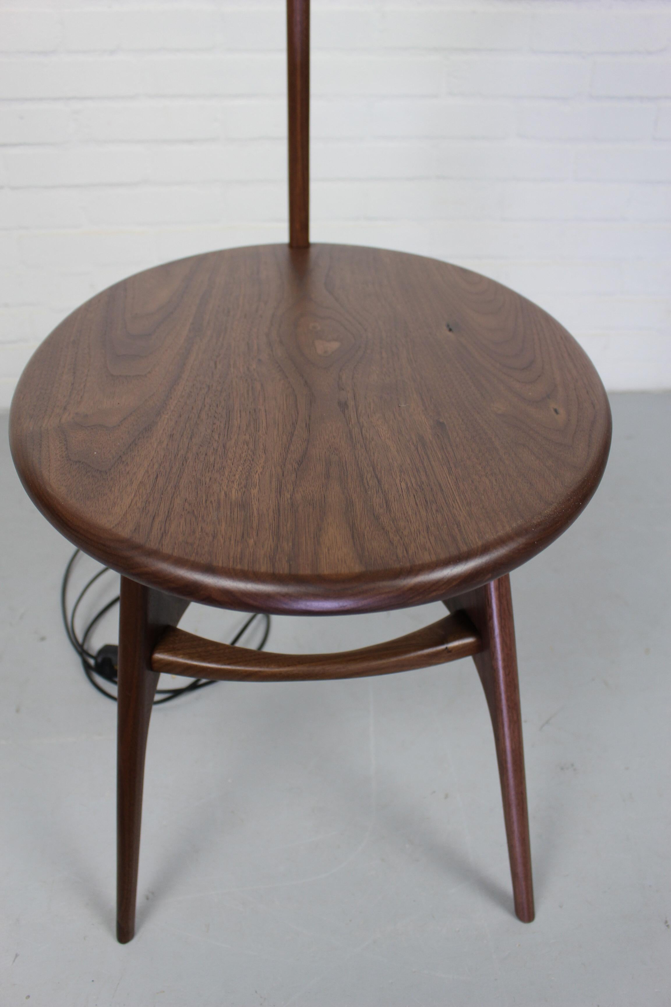 Mid-Century Modern Lampshade 'Rispal' with Organic American Nut Table 2