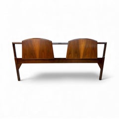 Mid-Century Modern Lane 1st Edition King Size Walnut Headboard