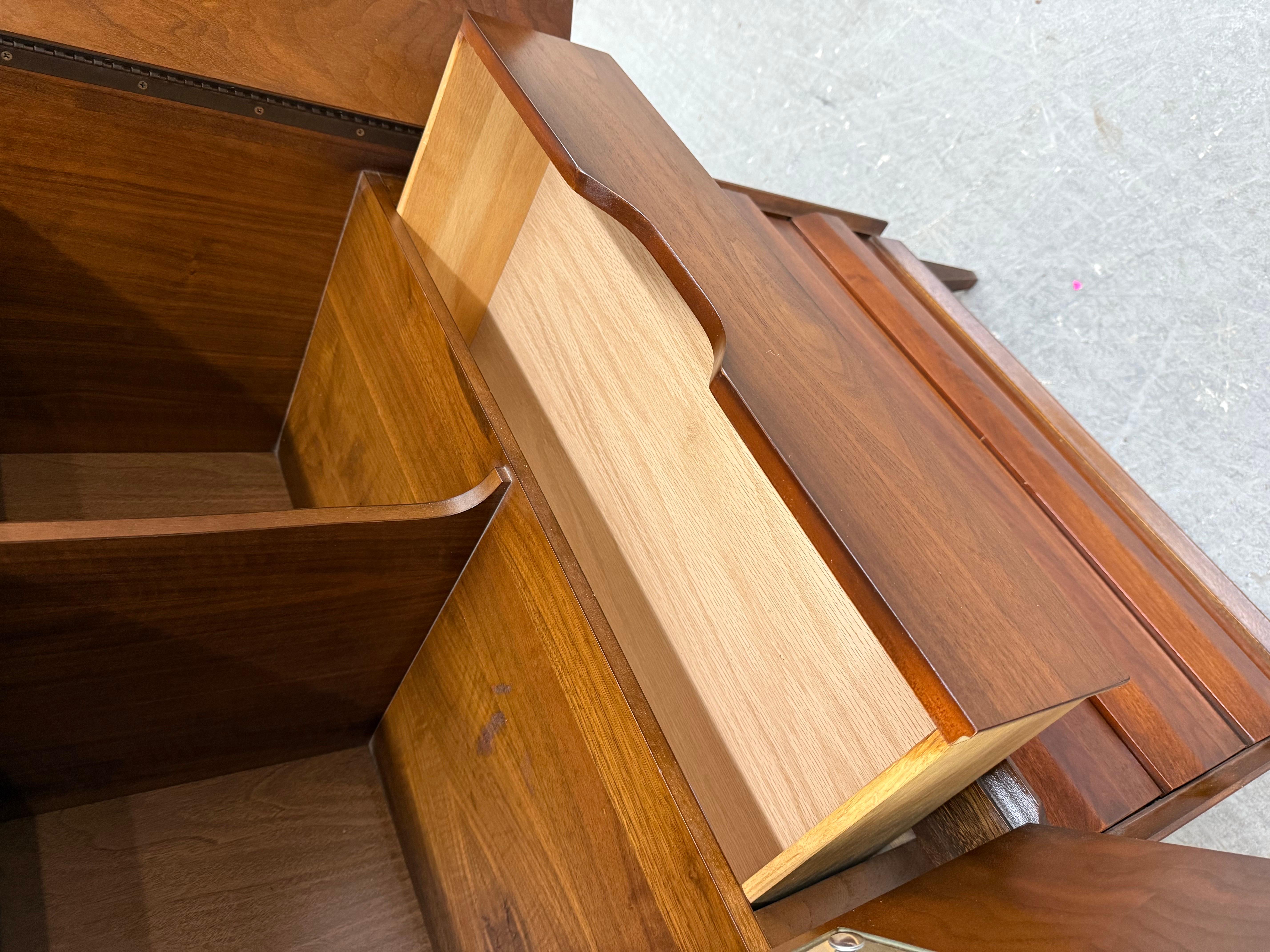 20th Century Mid-Century Modern Lane 1st Edition Walnut Armoire