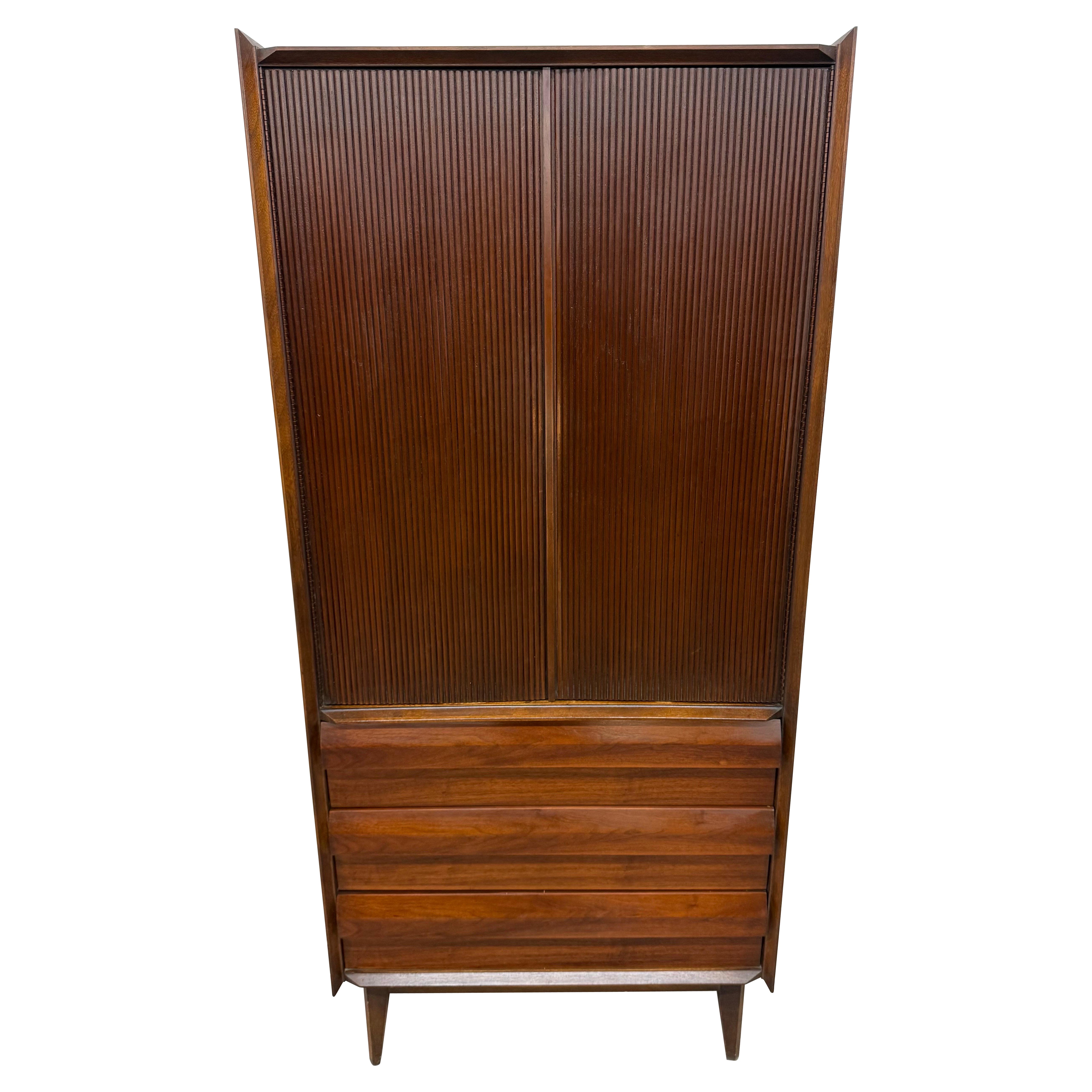 Mid-Century Modern Lane 1st Edition Walnut Armoire