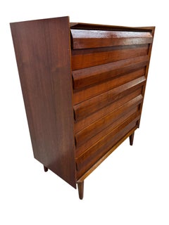 Commode haute en noyer Lane's Modern Mid-Century 1st Edition
