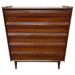 Commode haute en noyer Lane's Modern Mid-Century 1st Edition