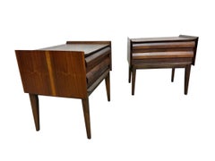 Mid-Century Modern Lane 1st Edition Walnut Nightstands - Set of 2